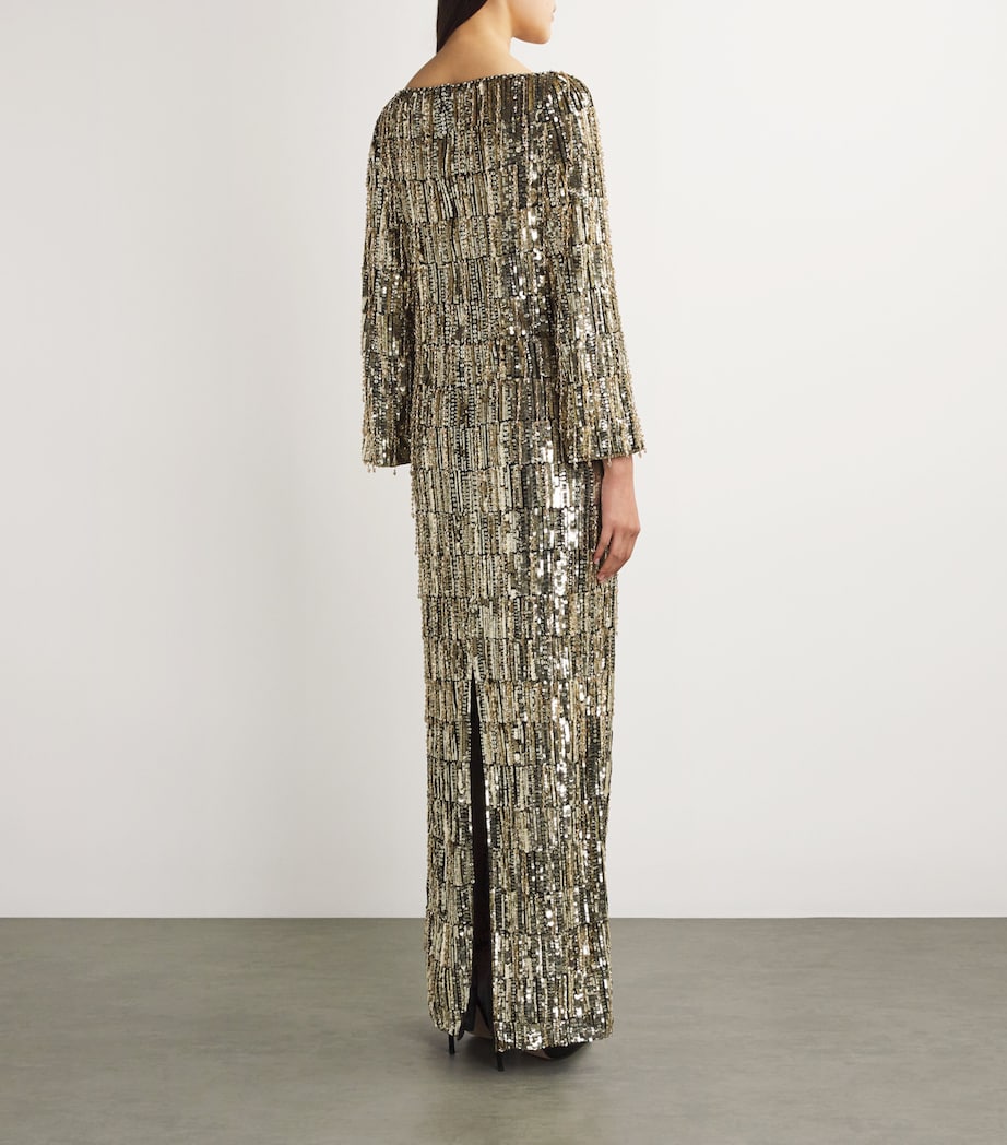 Sequinned Eartha Gown LQRCE 2033/GOLD 172 Image 3