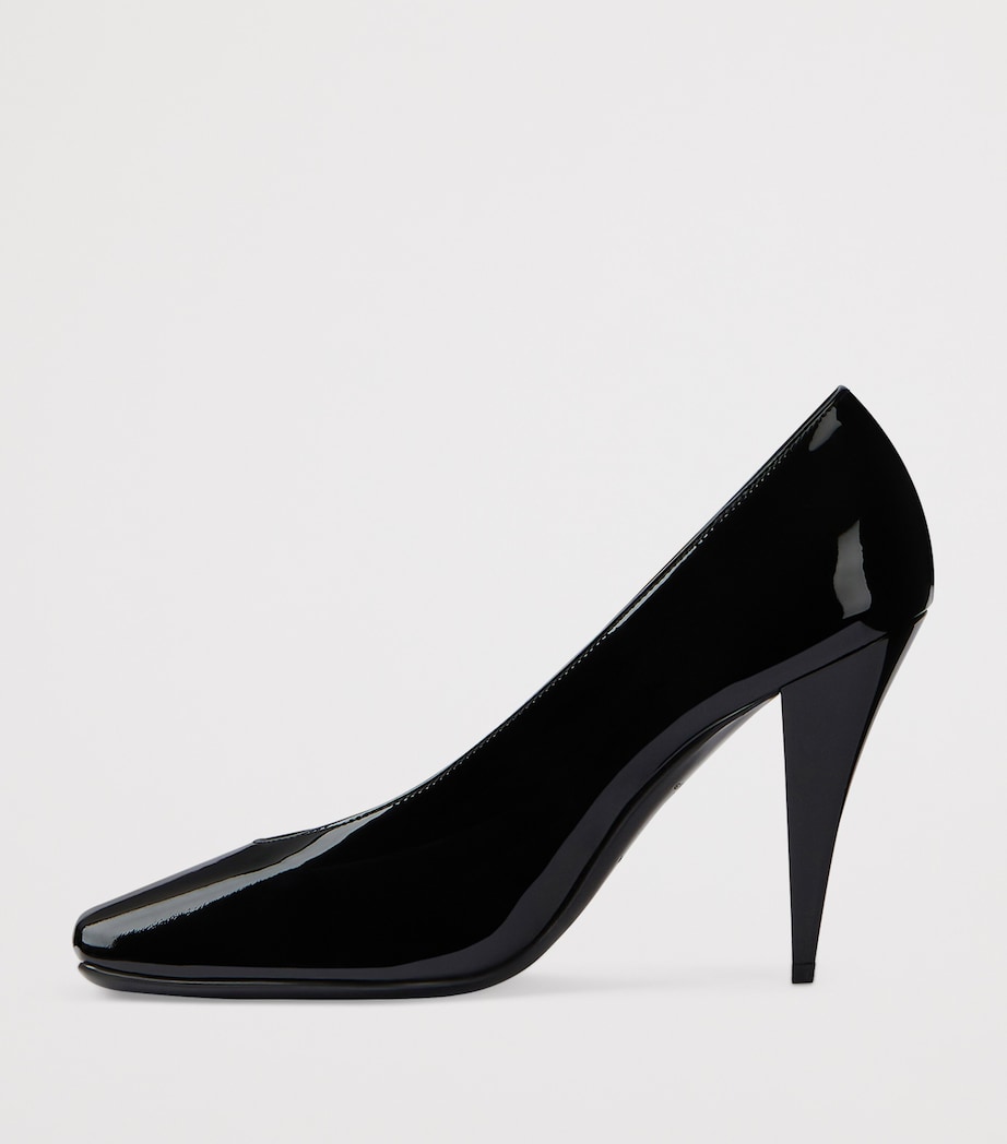 Patent Leather Square-Toe Pumps 95 BLACK Image 4