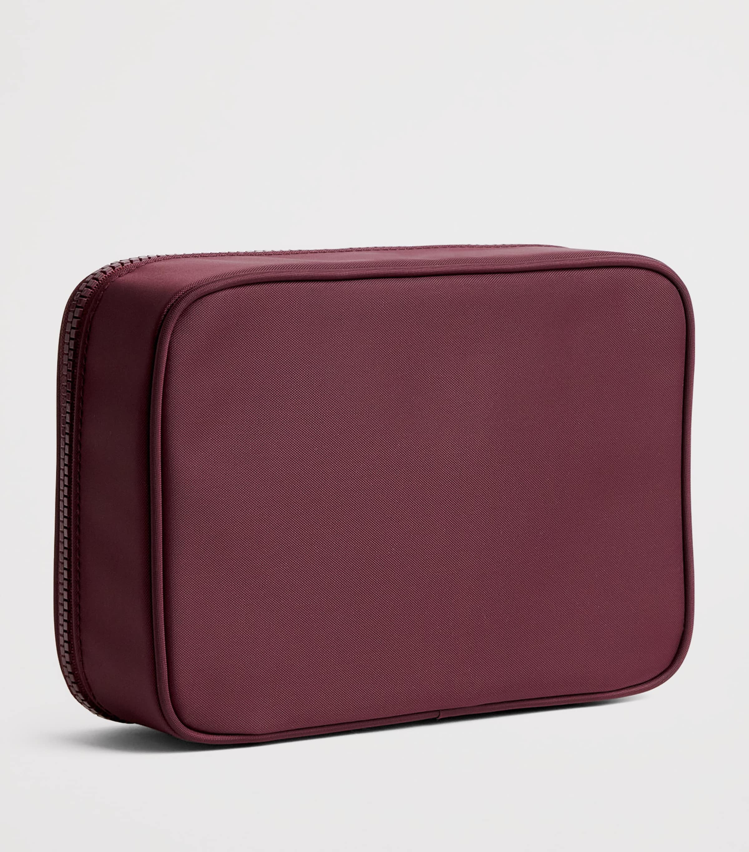 Harrods Clear Cosmetic Bag Burgundy Image 2