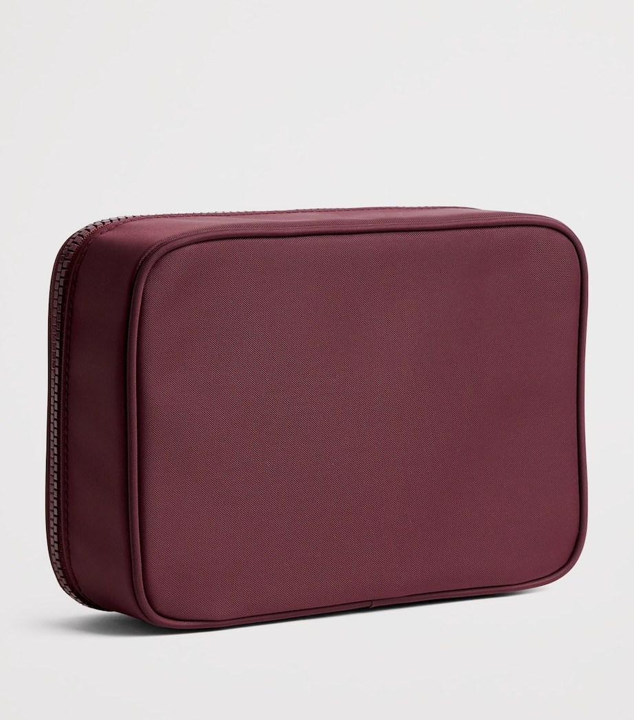 Harrods Clear Cosmetic Bag Burgundy Image 2