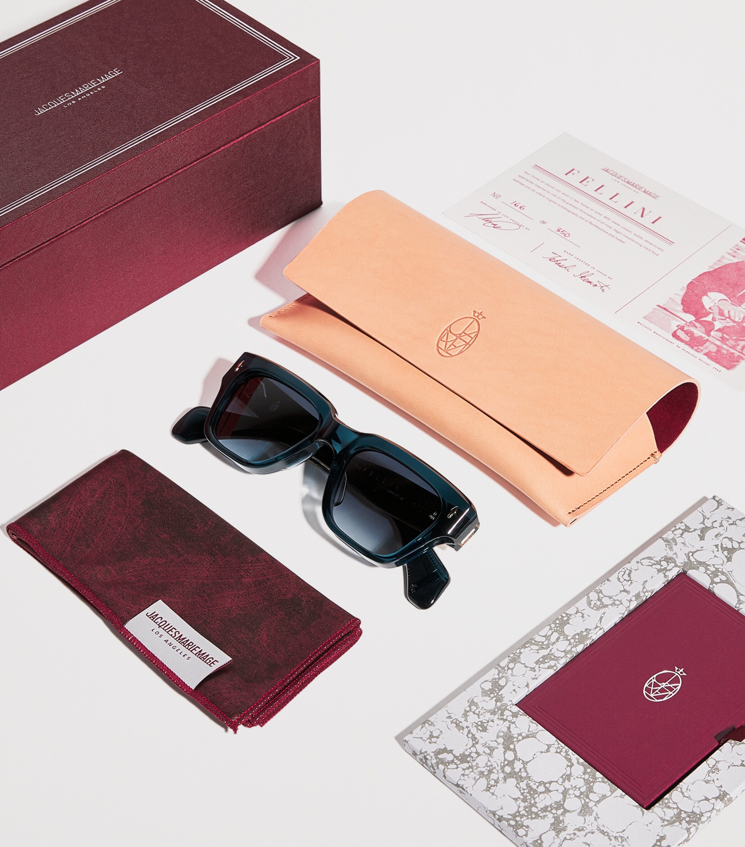 Acetate Fellini Sunglasses 9F-INDIGO Image 5