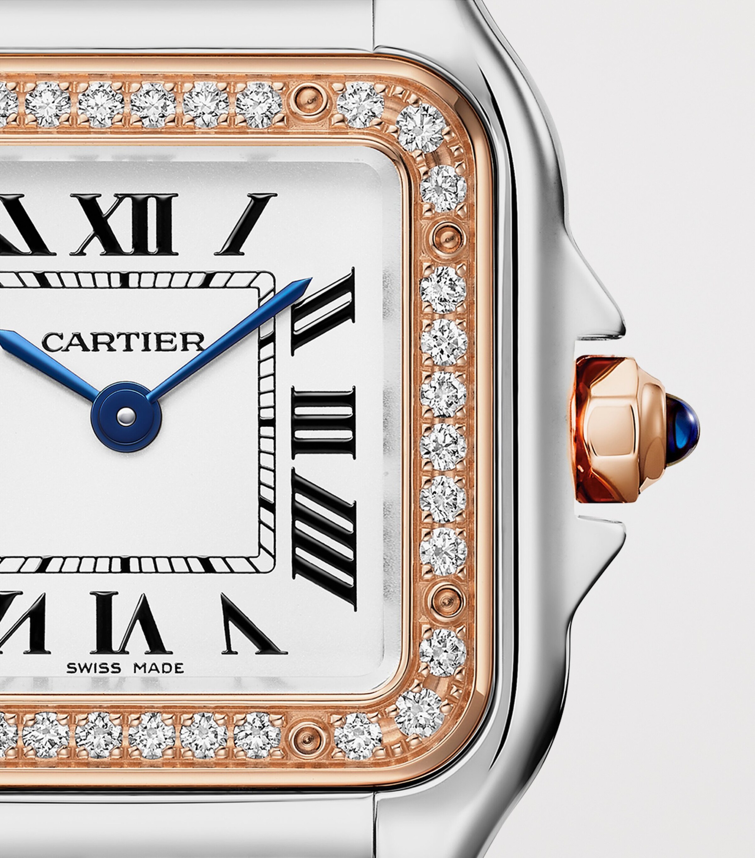 Small Rose Gold and Diamond Panthère de Cartier Watch 20mm SILVER Image 7