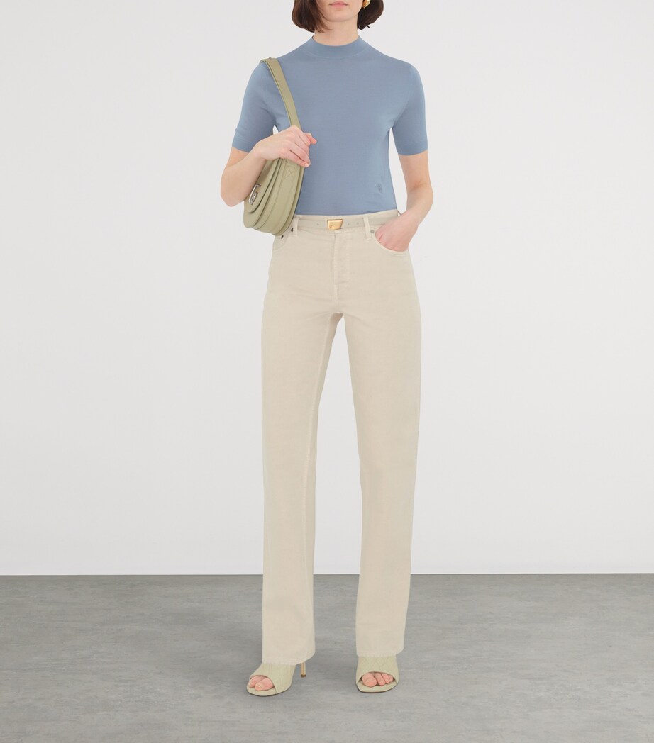 Wool High-Neck Sweater Top GALE Image 2