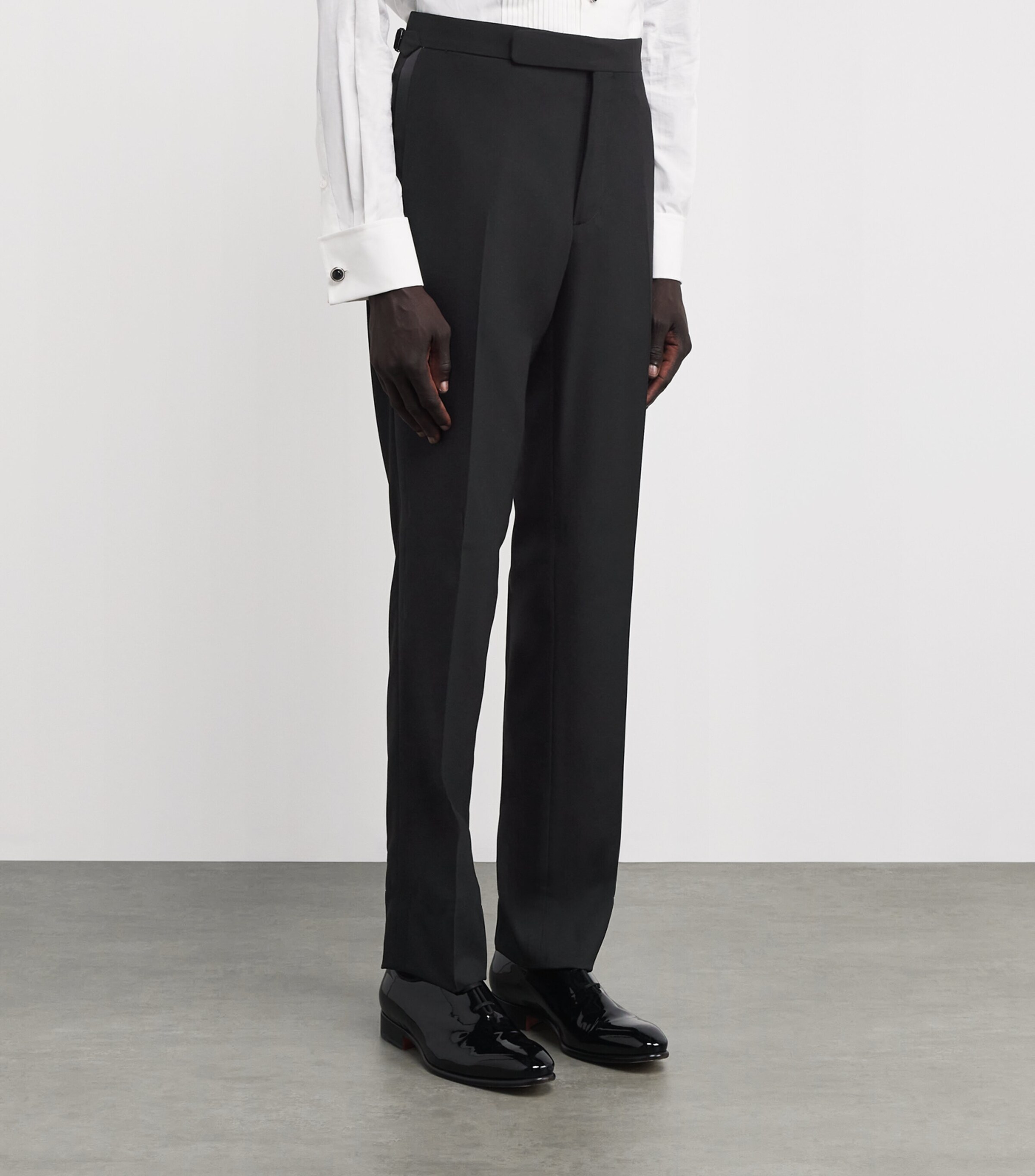 Wool Gregory Tuxedo Trousers BLACK Image 3