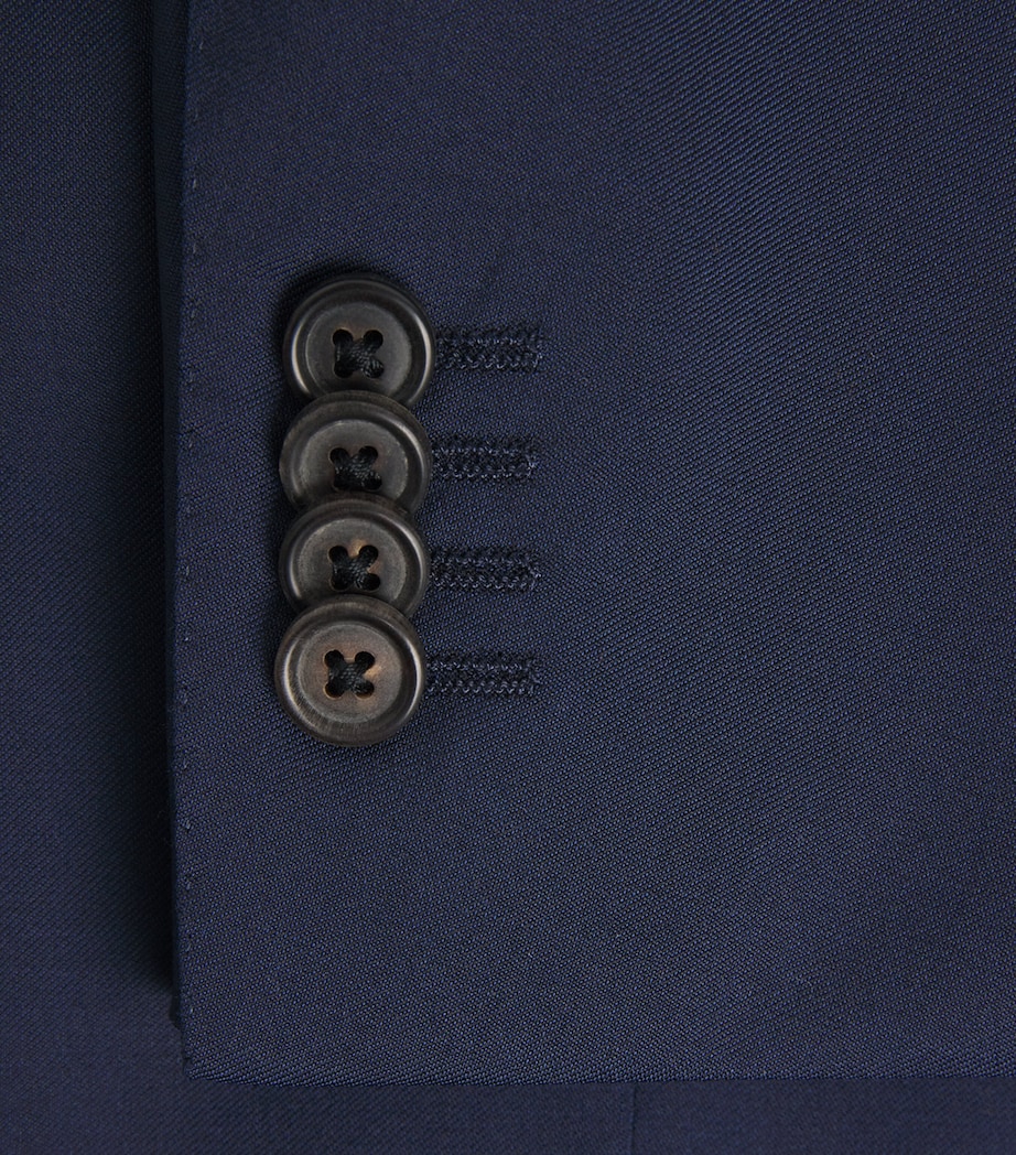 Virgin Wool 2-Piece Suit 002 DARK BLUE Image 4