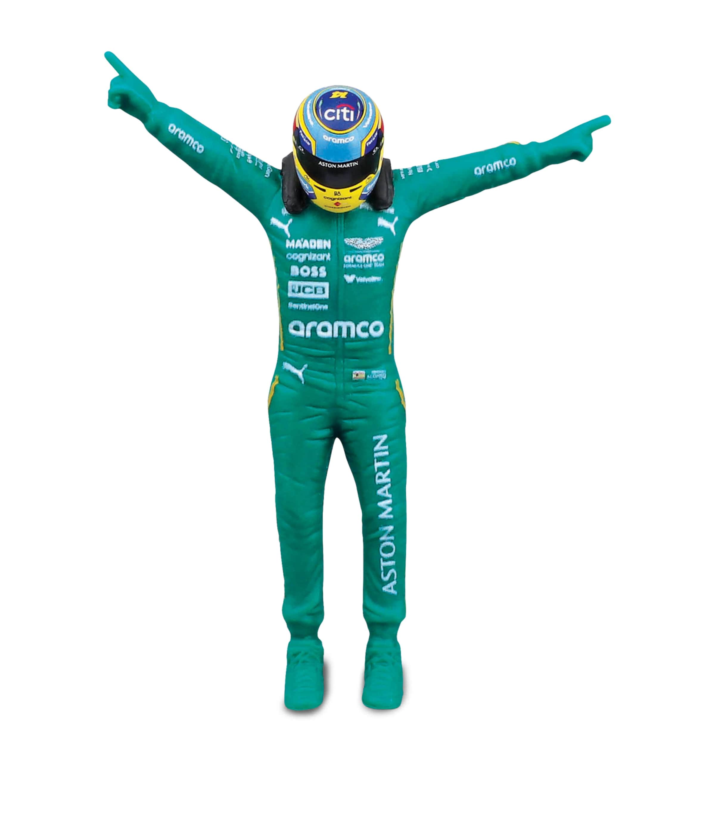 Bburago F1 Aston Martin AMR25 1:24 Model and Fernando Alonso Figure Image 2