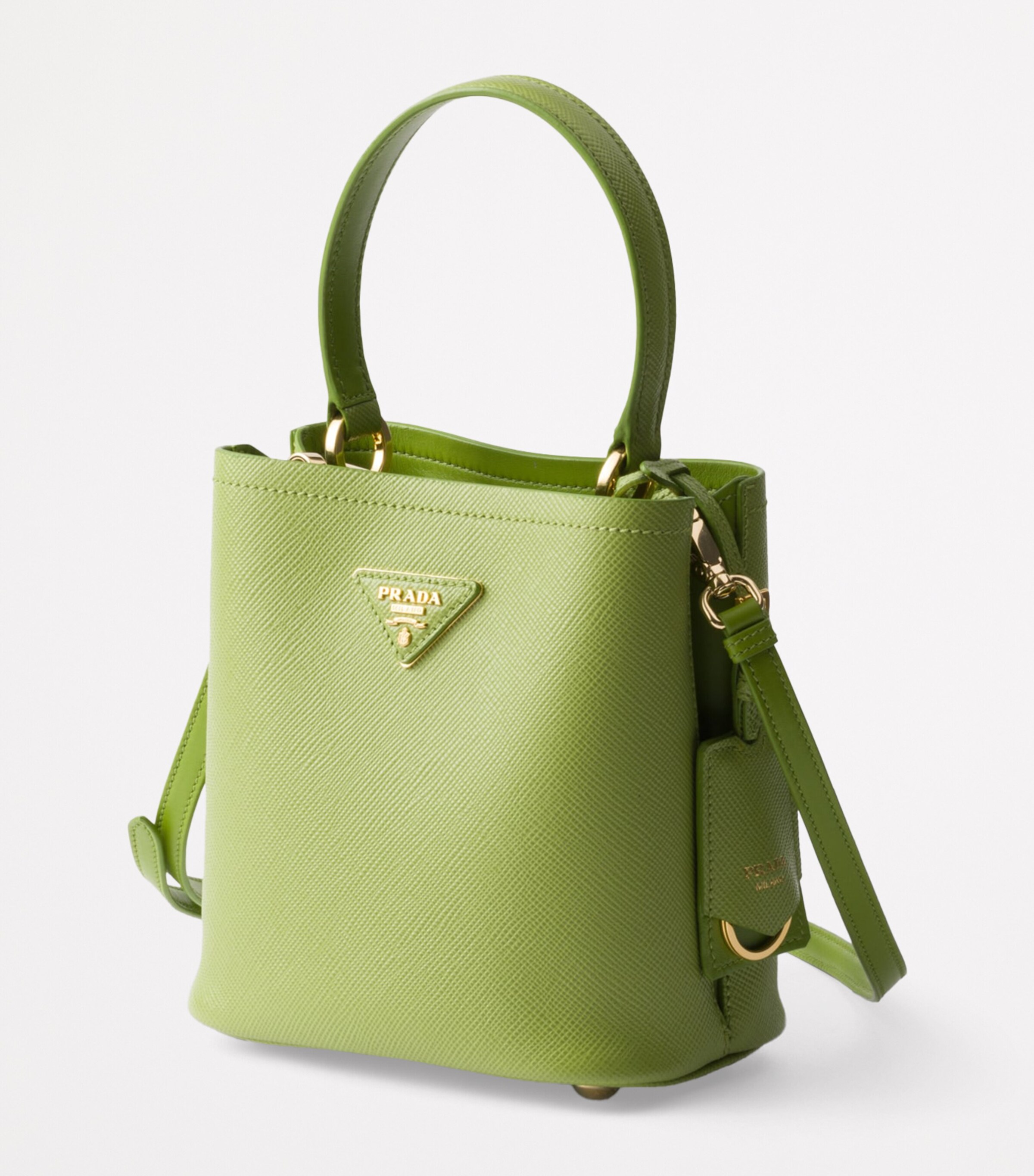 Prada Small Saffiano Leather Panier Top-Handle Bag Image 2