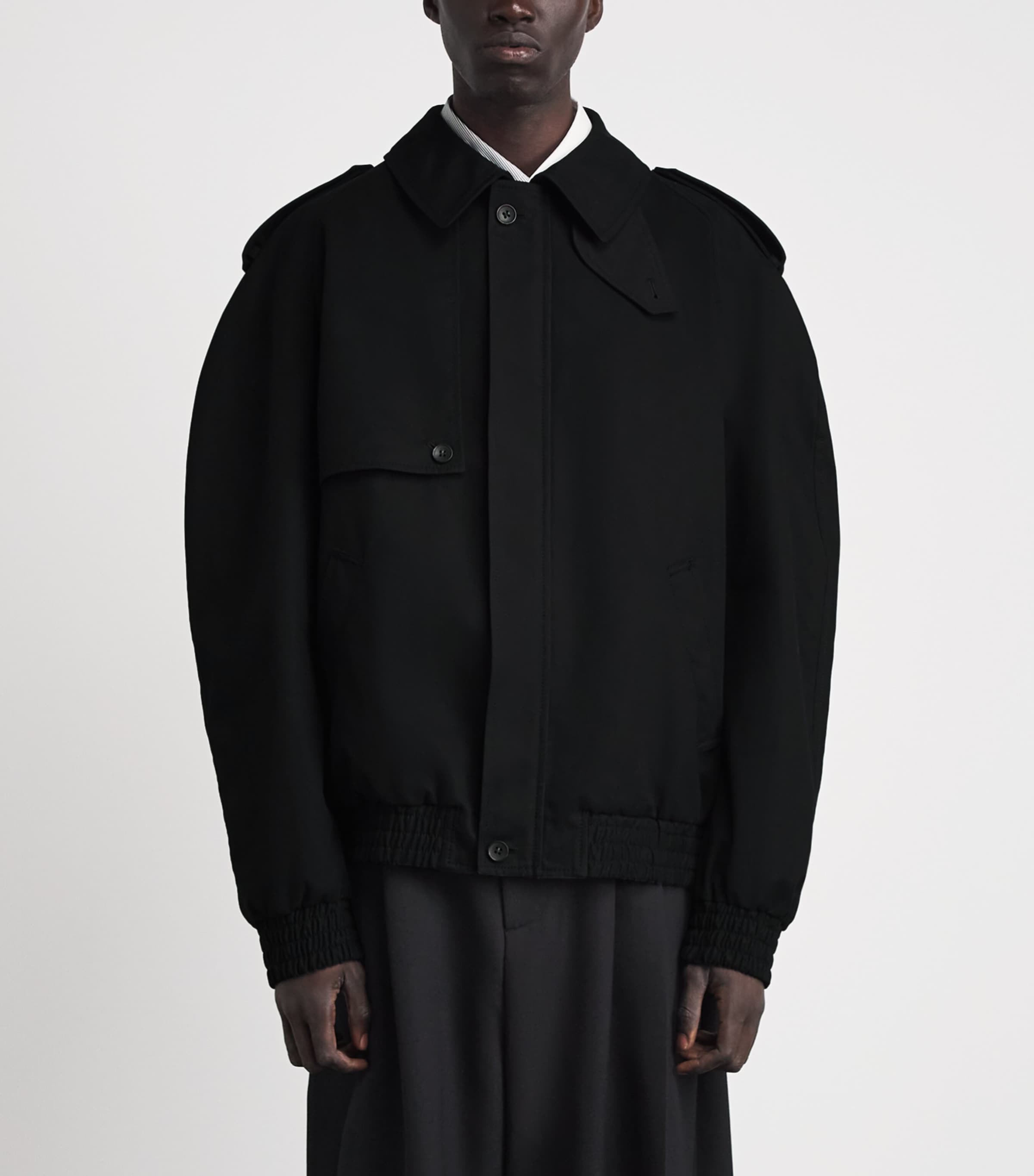 MM6 Maison Margiela Mens Cotton Twill Jacket Black Image 4