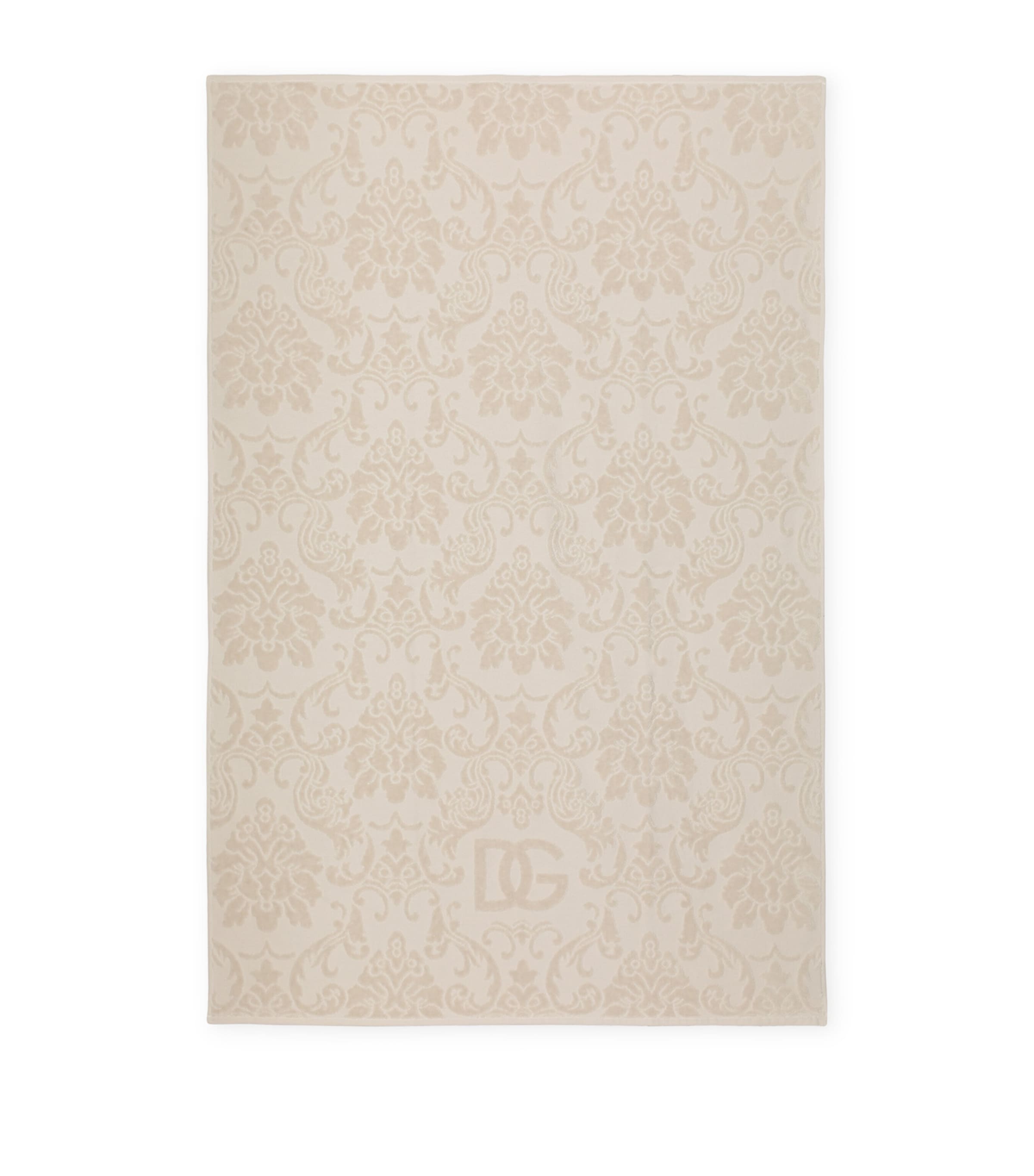 Dolce&Gabbana Casa Set of 5 Cotton Jacquard Bath Towels Beige Image 4