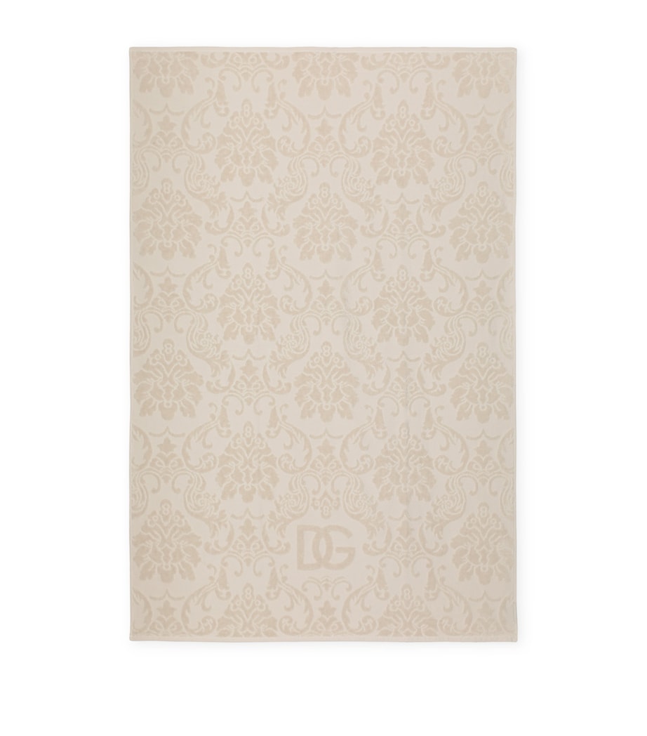 Dolce&Gabbana Casa Set of 5 Cotton Jacquard Bath Towels Beige Image 4