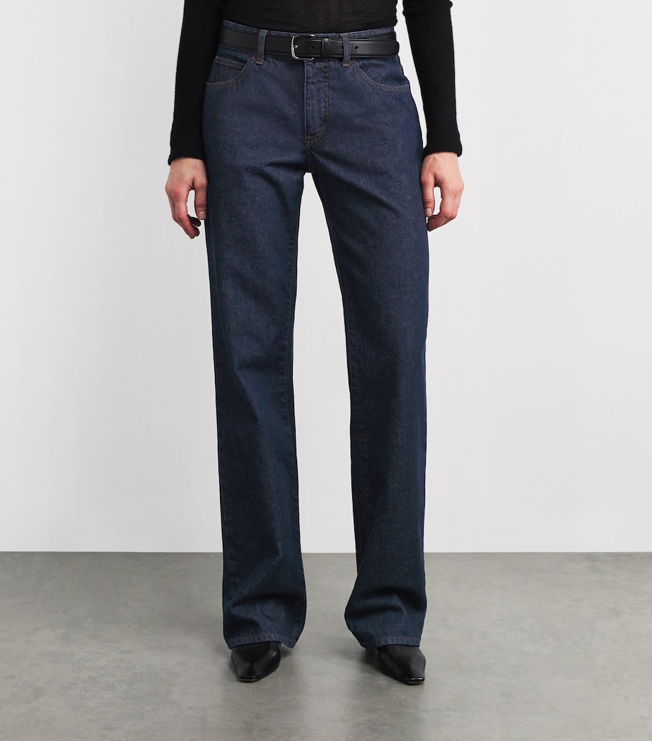 Carlyl Supima Cotton Straight Jeans INDIGO Image 3