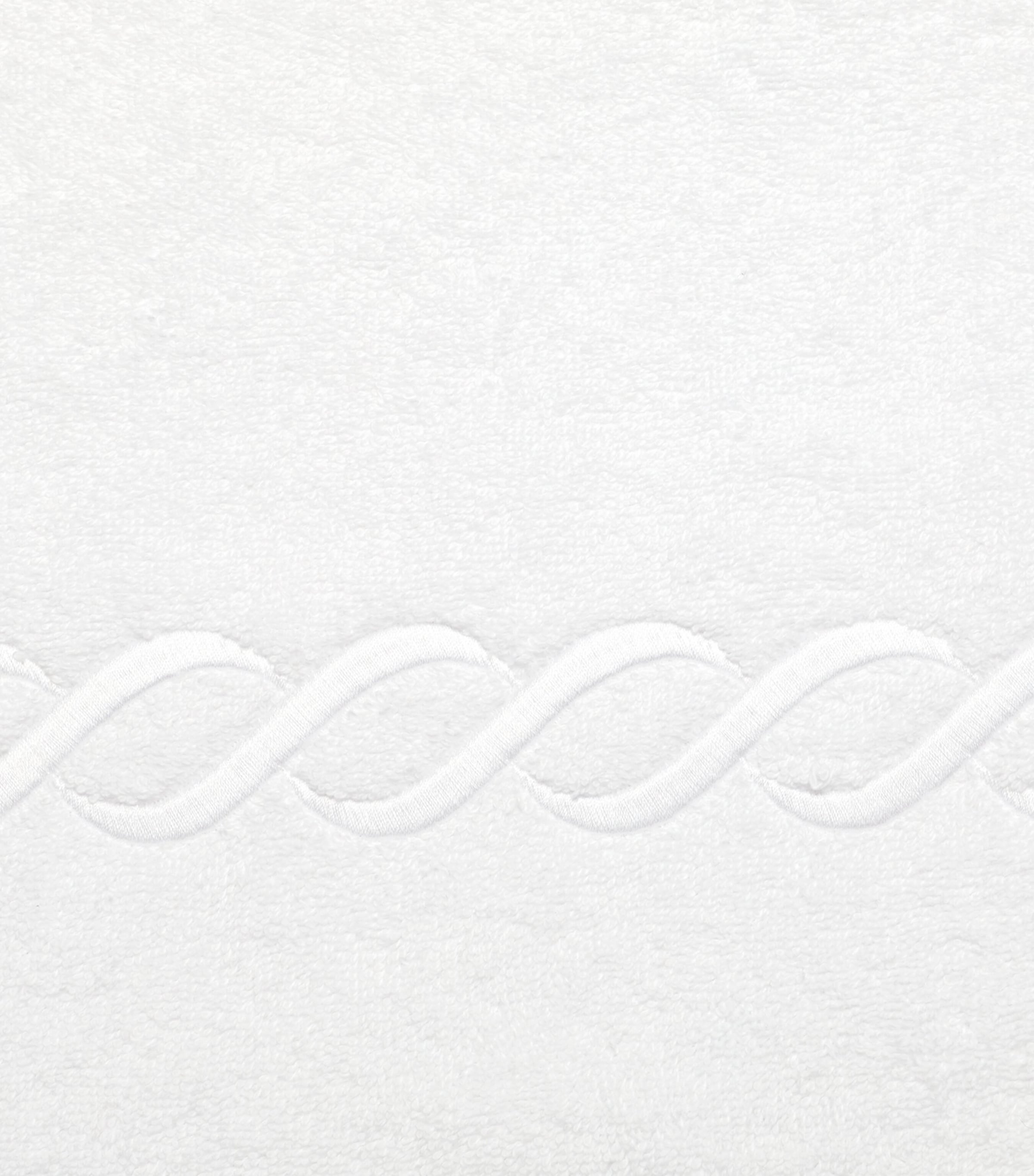 Cotton Treccia Hand Towel (50cm x 75cm) WHITE/WHITE Image 3