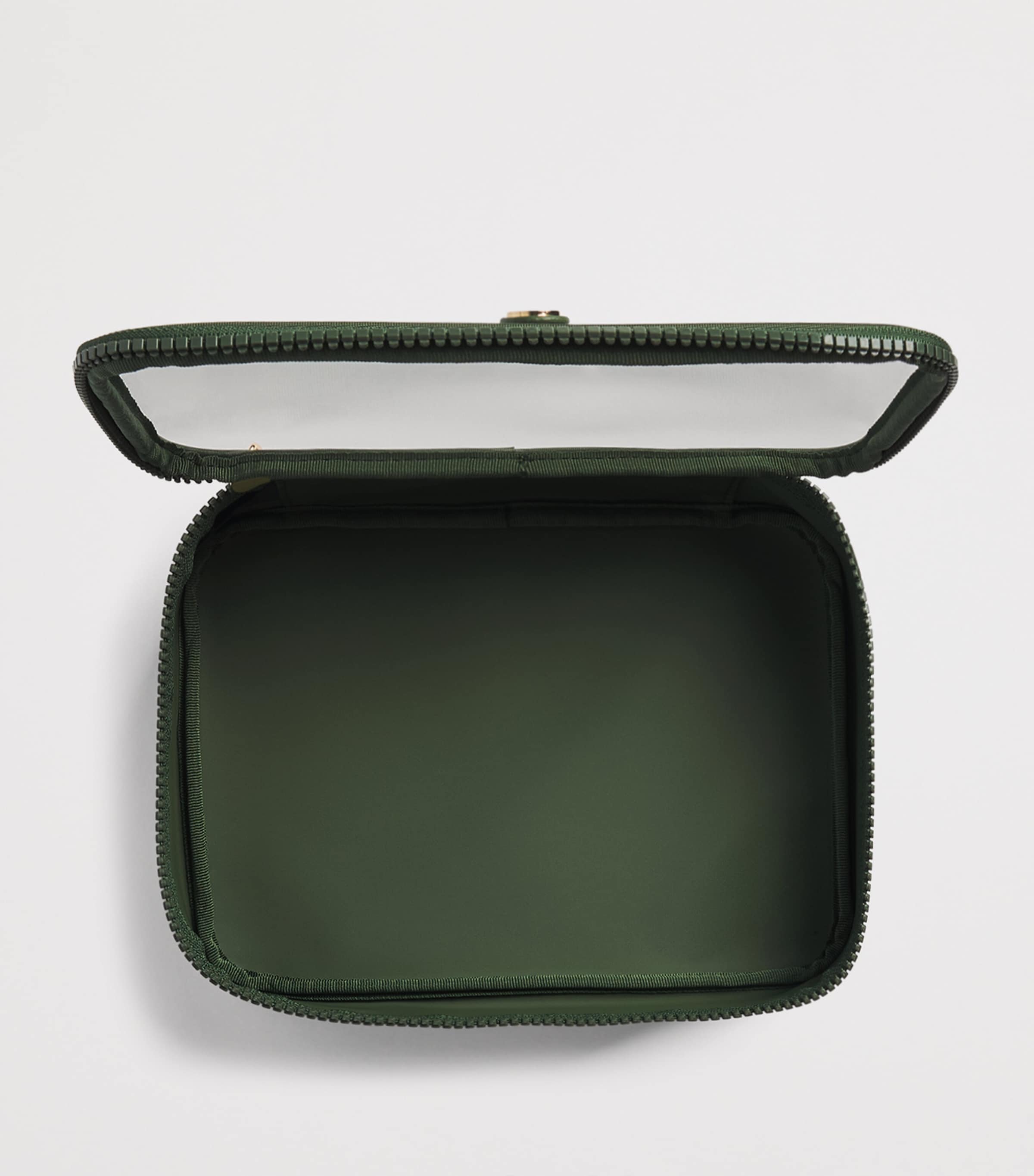 Harrods Clear Cosmetic Bag Green Image 3