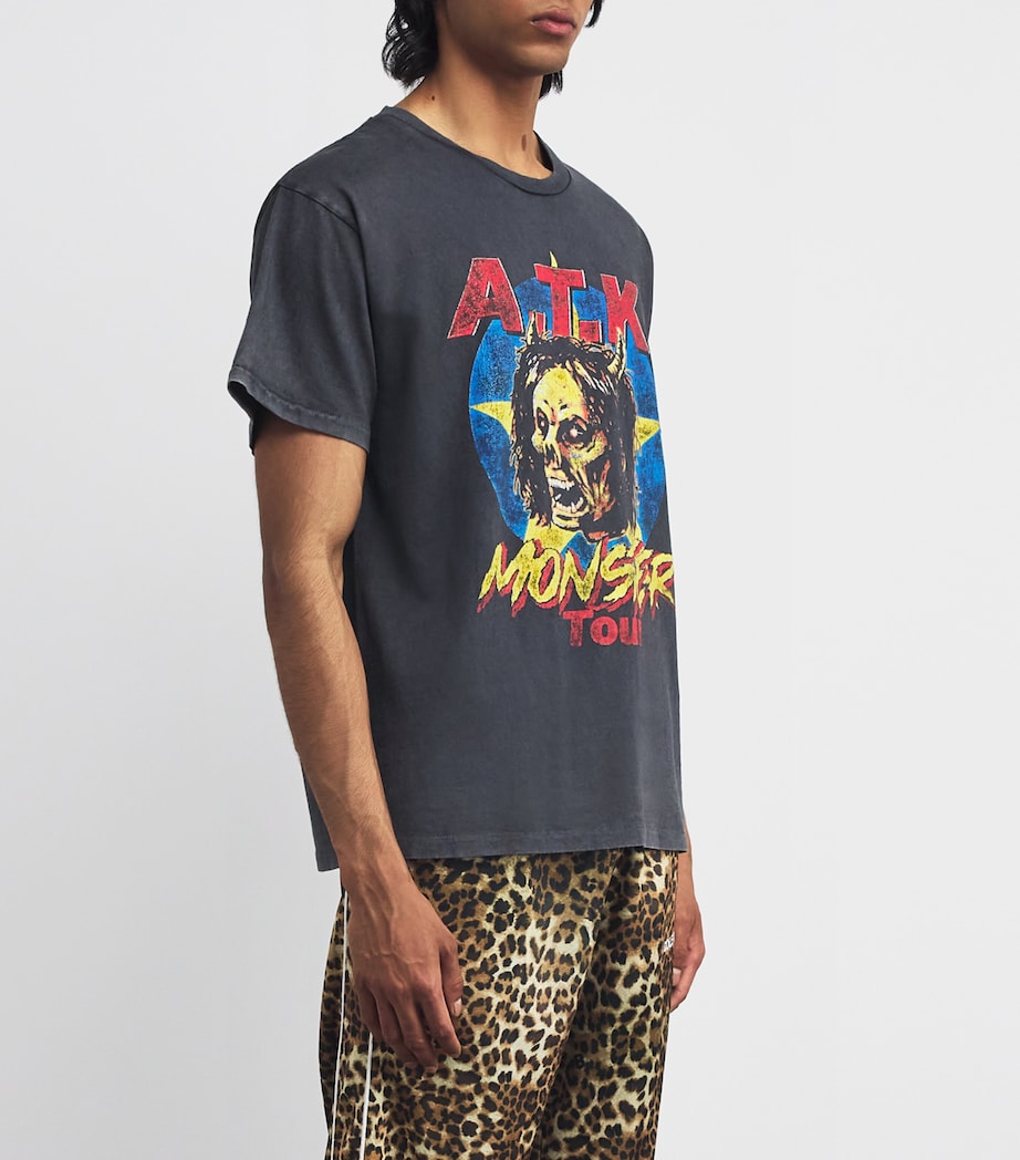 Cotton ATK Monster Tour T-Shirt VINTAGE BLACK Image 3
