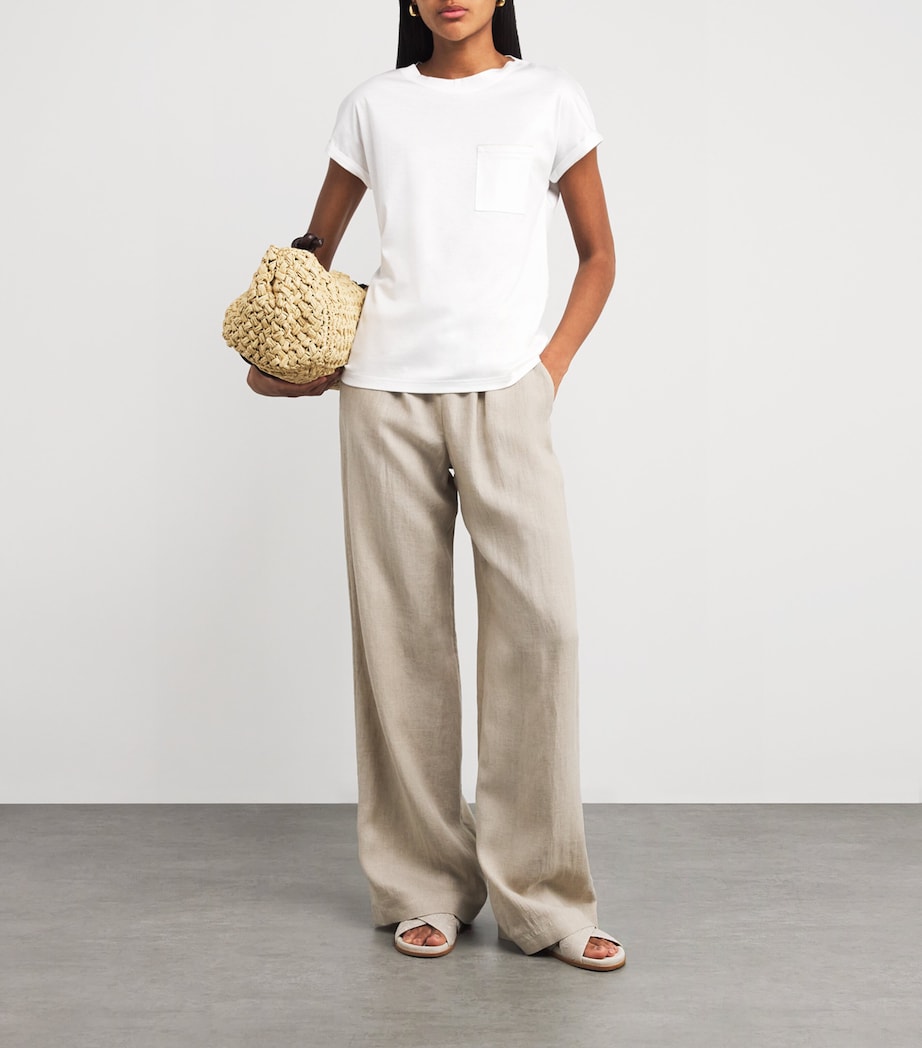 Pocket-Detail Short-Sleeve T-Shirt BIANCO E BEIGE Image 2