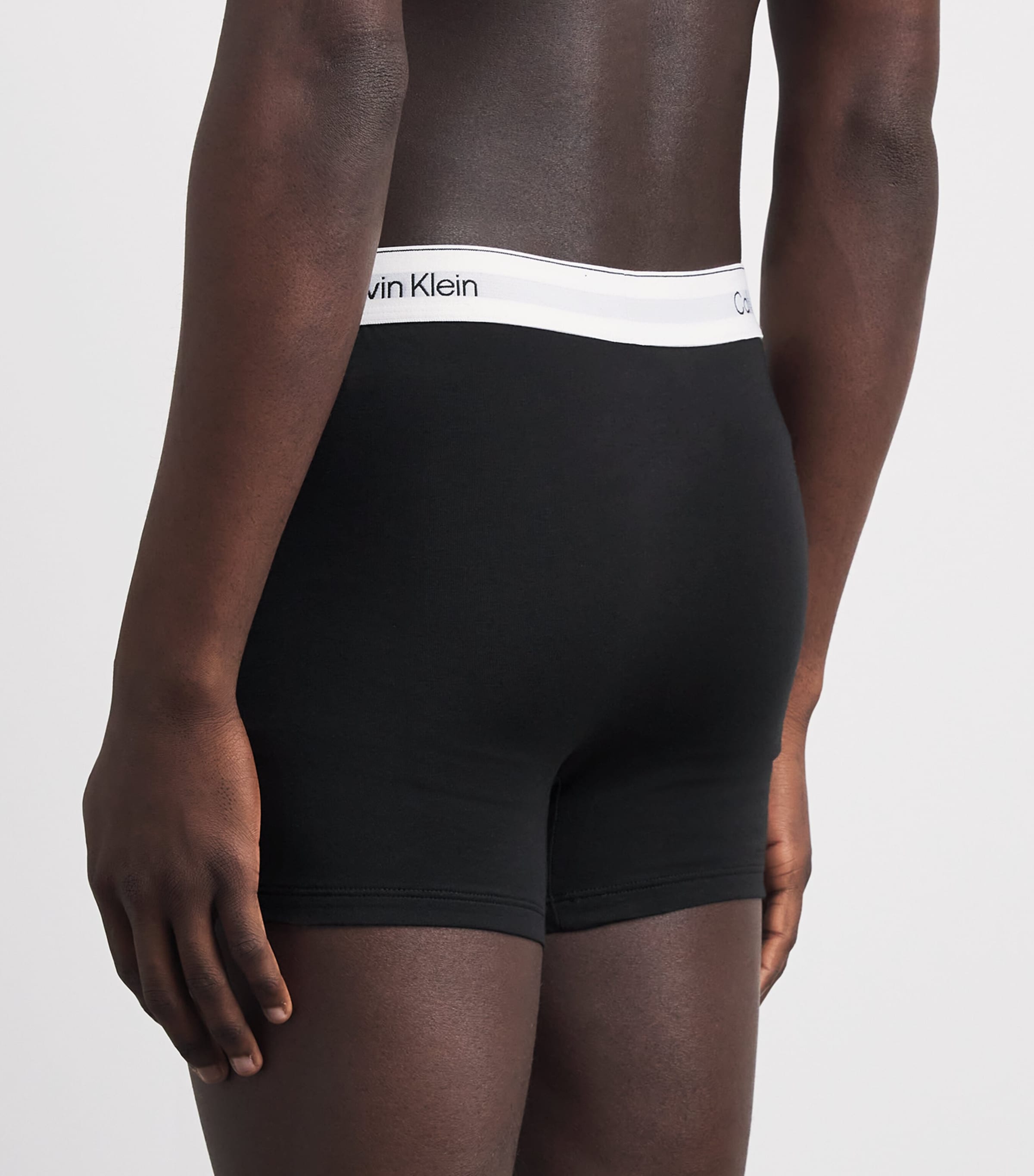 Calvin Klein Mens Stretch-Cotton Icon Trunks (Pack of 5) Black/black/blac Image 3