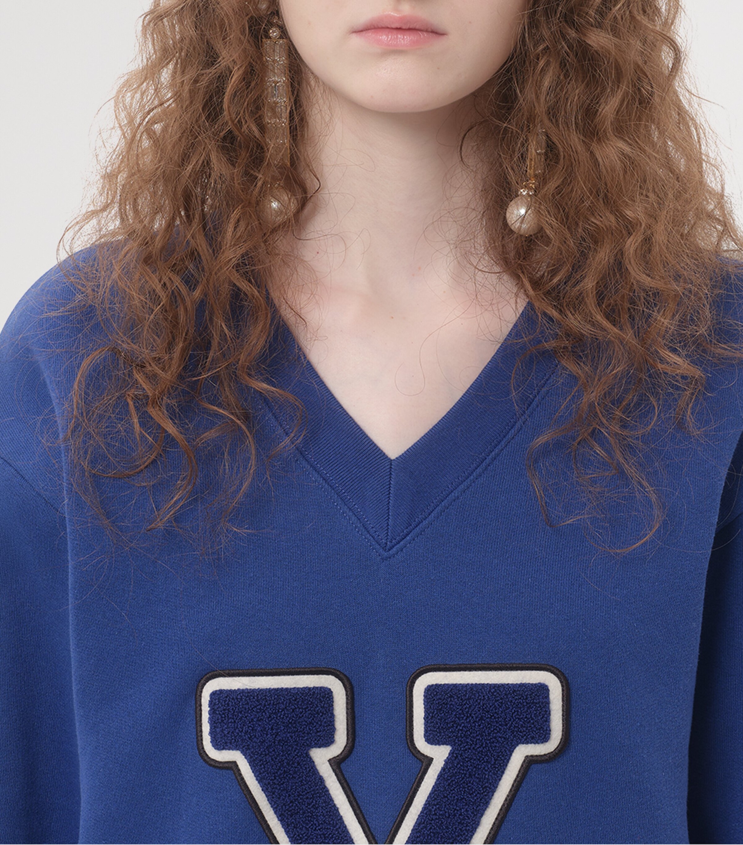 Valentino Womens Cotton Varsity Sweatshirt Image 2