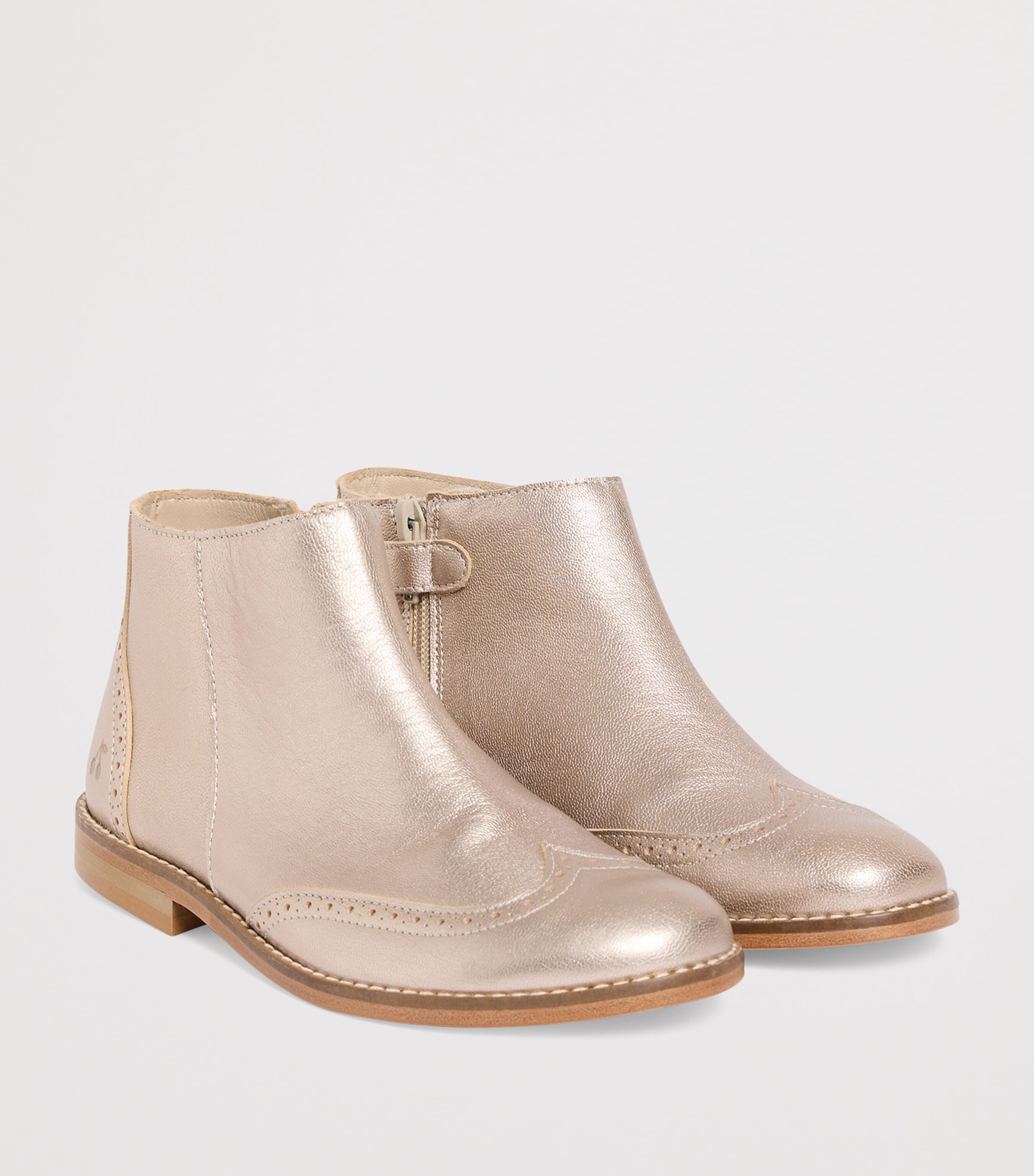 Leather Janette Ankle Boots OR ROSE Image 2