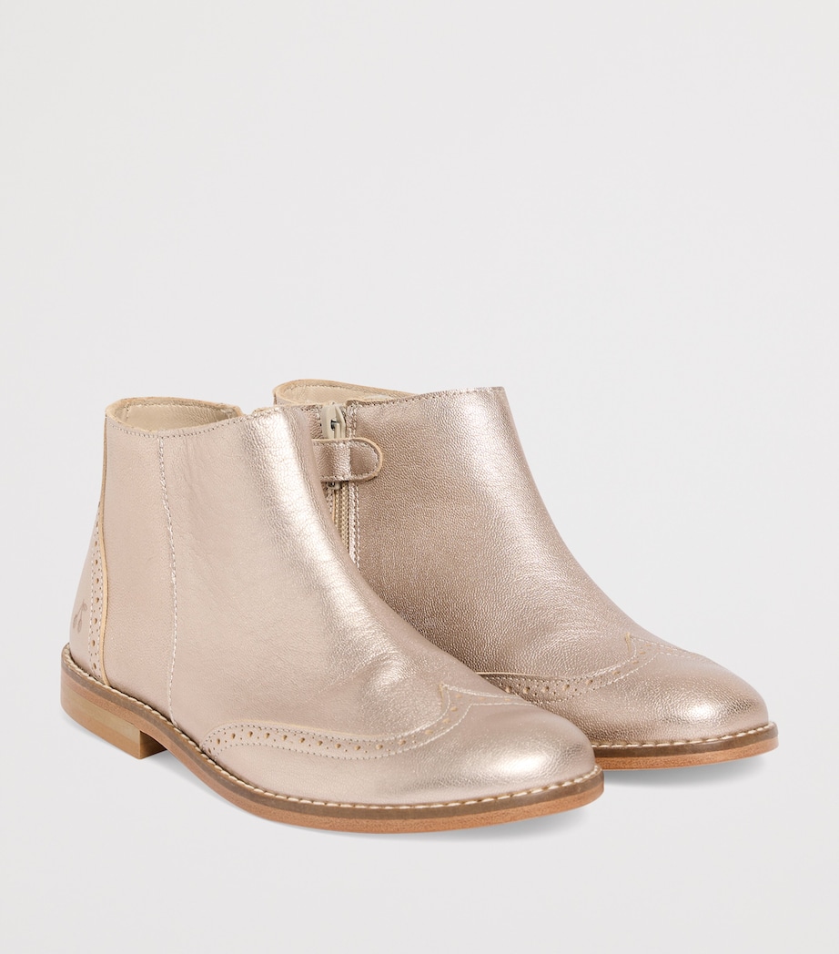 Leather Janette Ankle Boots OR ROSE Image 2