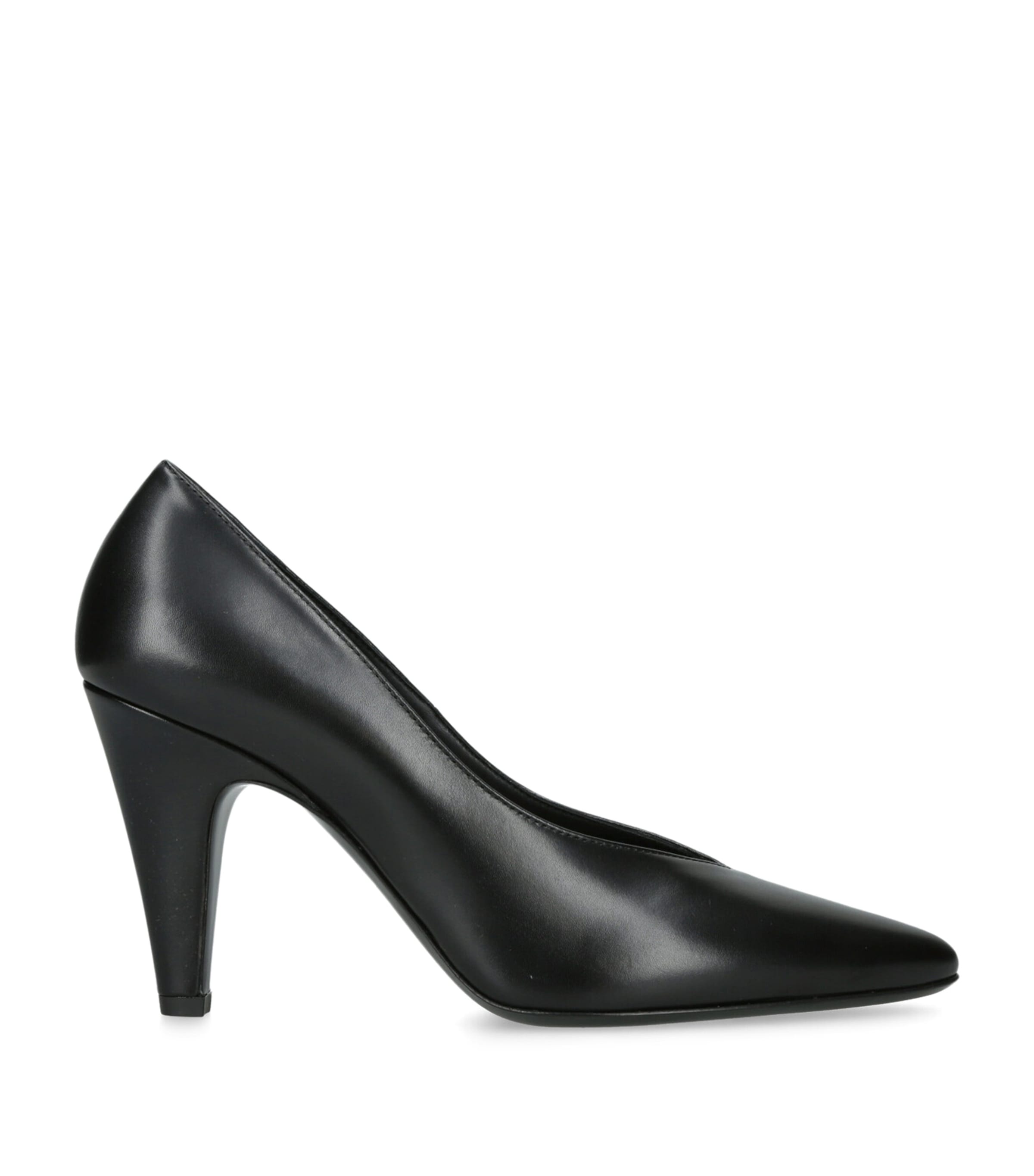 Alaïa Womens Leather Cone Pumps 90 Black Image 1