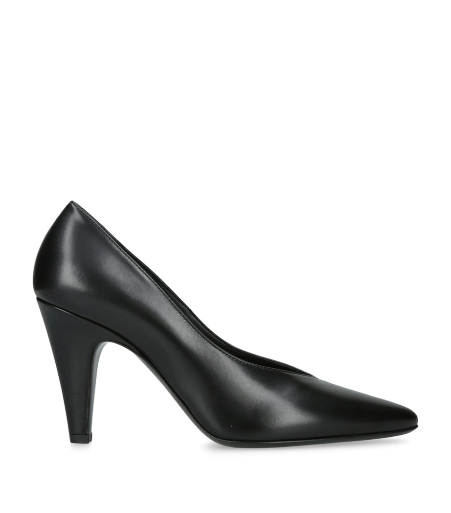 Alaïa Womens Leather Cone Pumps 90 Black Image 1