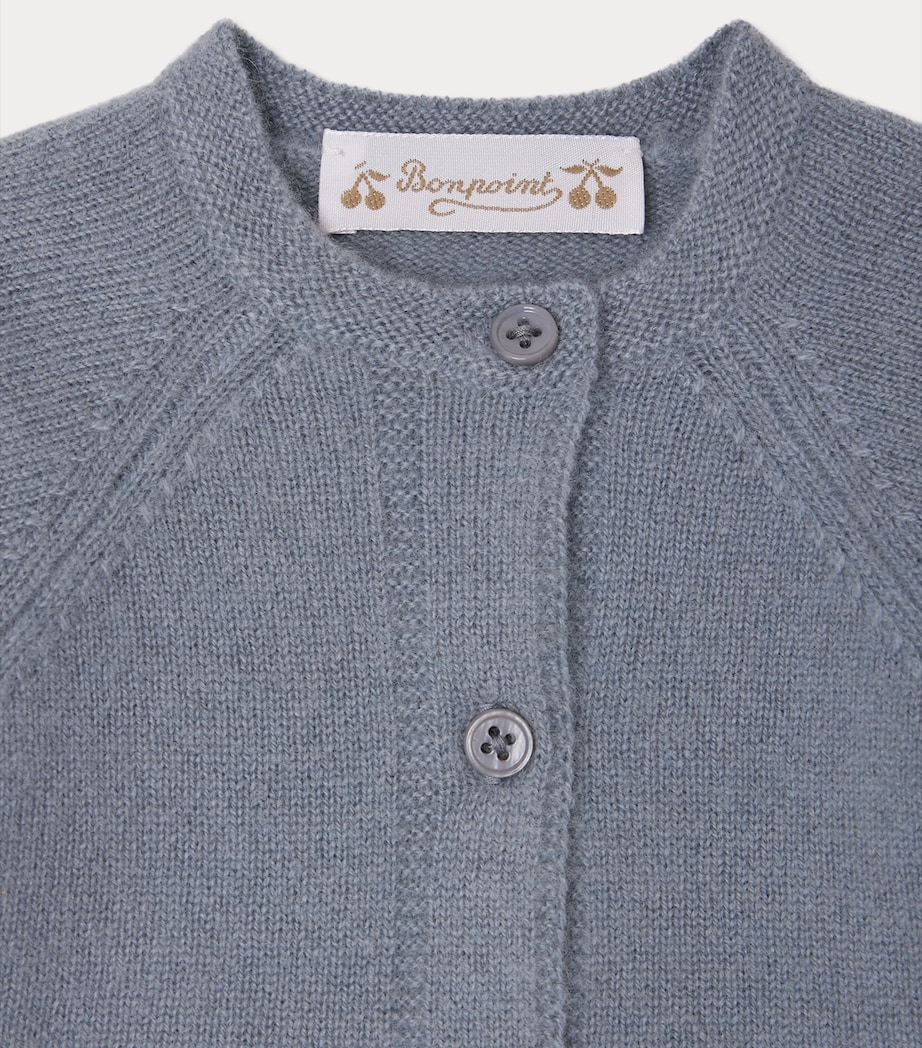 Cashmere Cardigan and Trousers Set (1-18 Months) BLEU ARDOISE Image 3