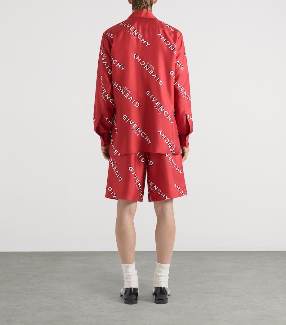 Wool Logo Shorts RED Image 3
