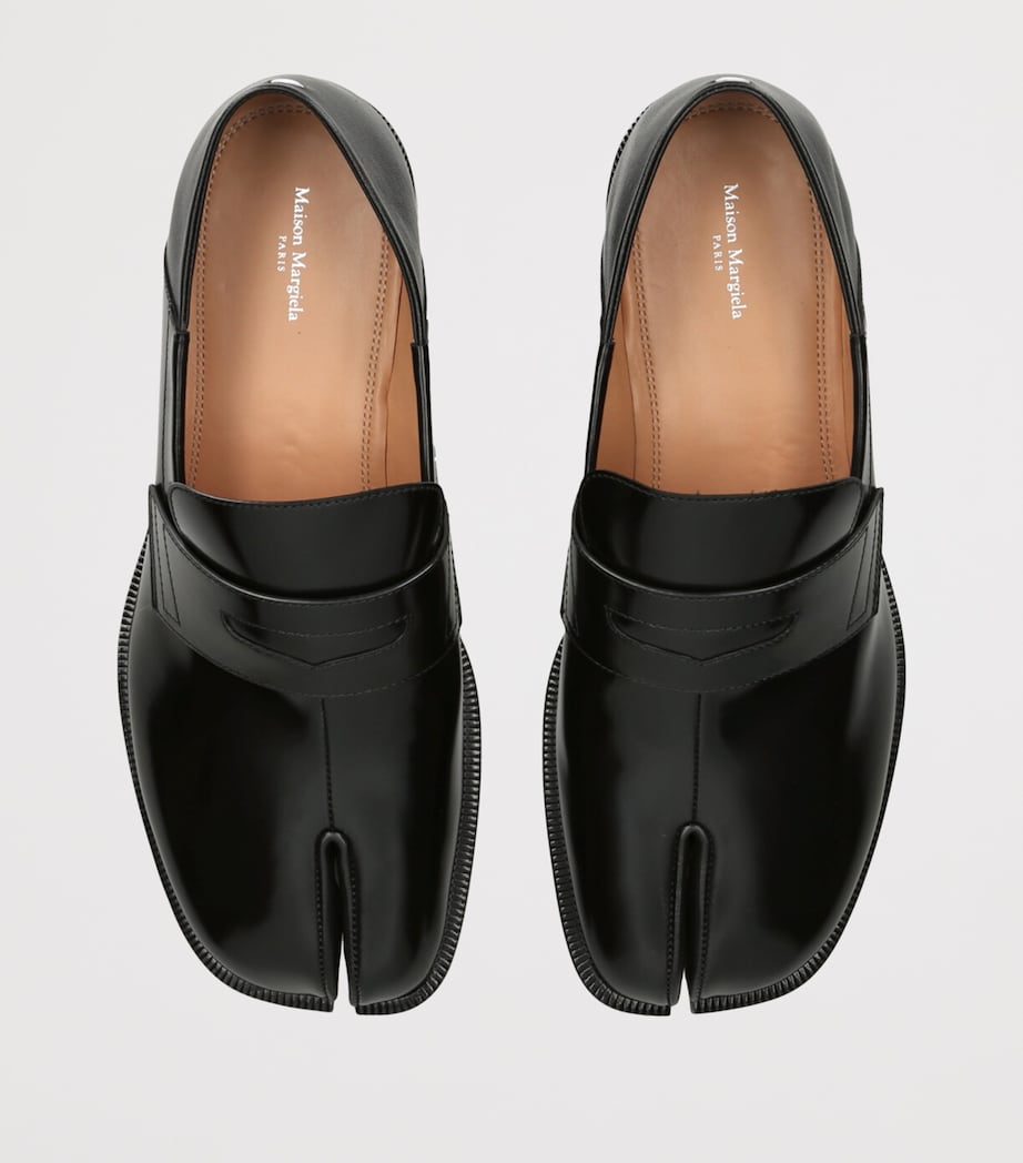 Leather Tabi Loafers BLACK Image 4