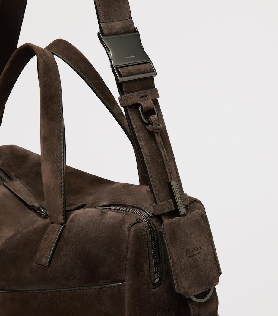 Max Mara Suede Tote Bag Dark Brown Image 6
