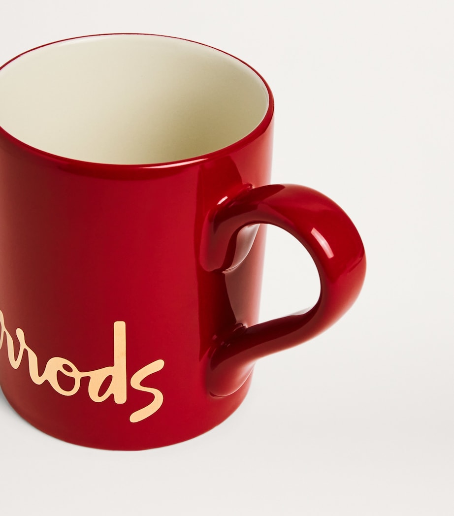 Harrods Logo Mug Oxblood Red Image 3