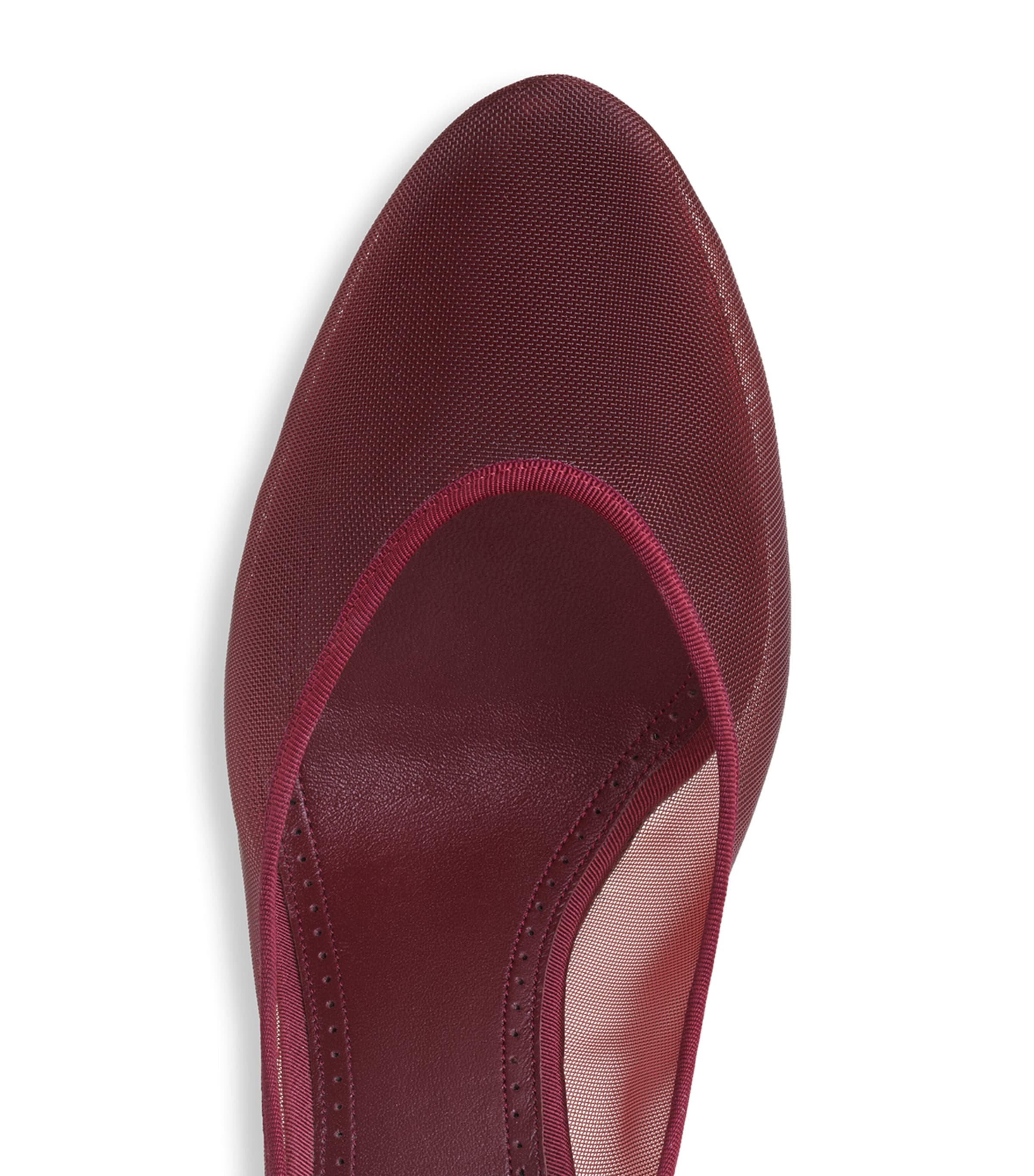 Alaïa Mesh Ankle-Strap Pumps 100 Bordeaux Image 4
