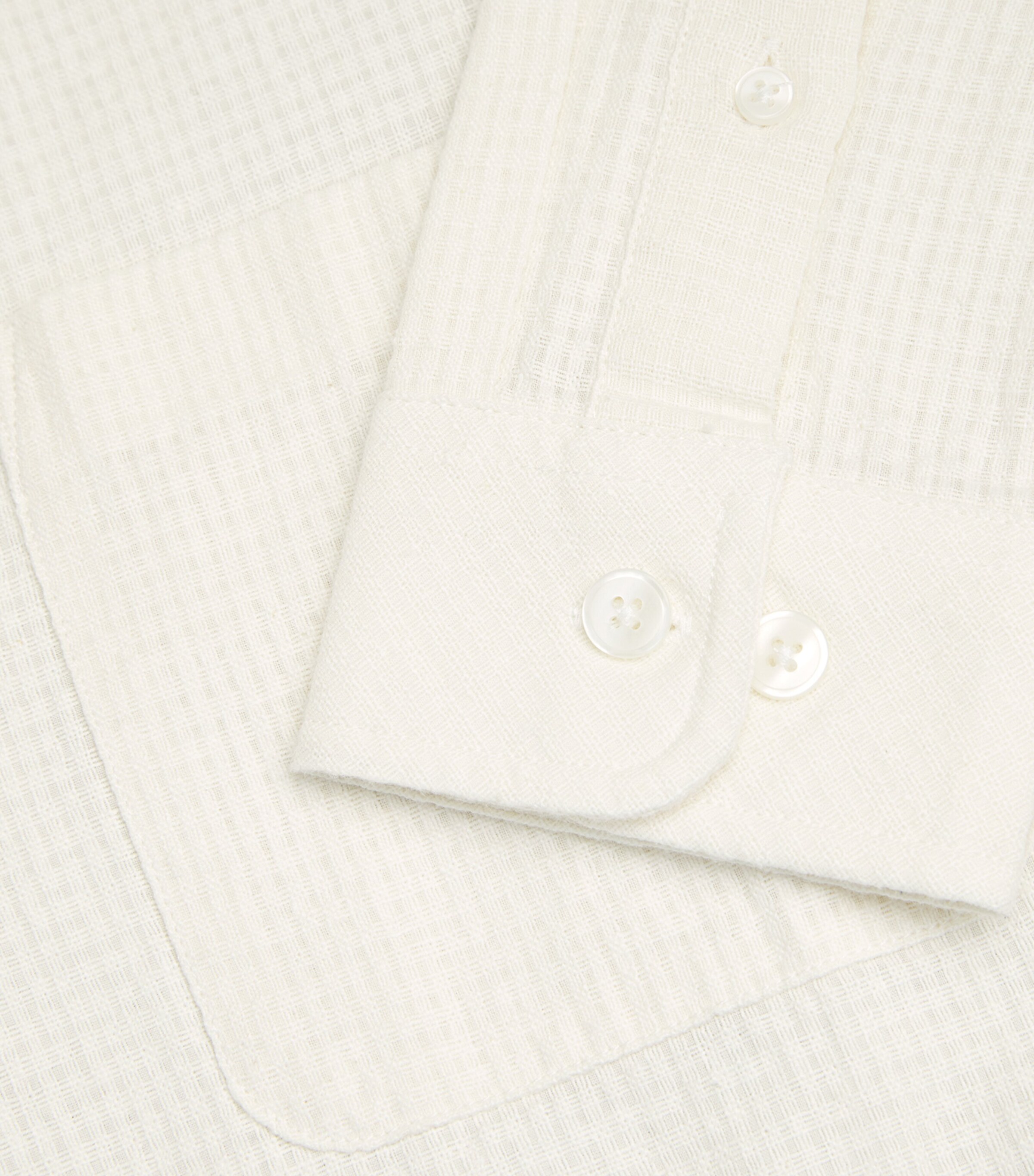 Linen-Cotton Saluan Shirt CLEAR CREAM Image 5