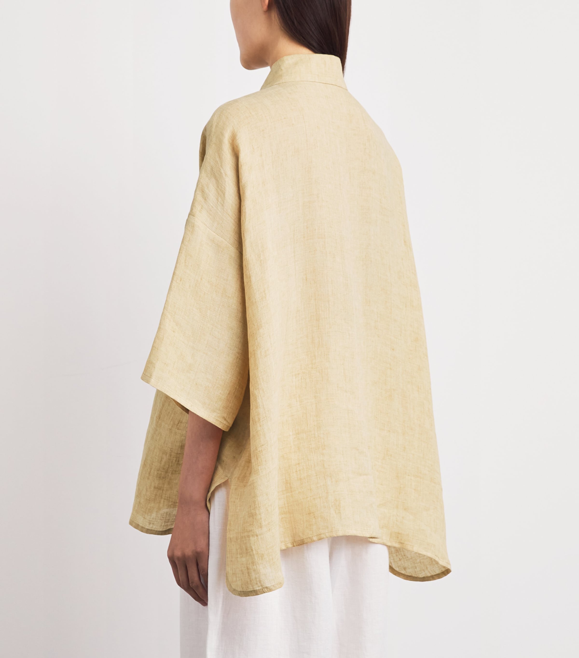 Eskandar Neutral Linen Relaxed Shirt | Harrods UK