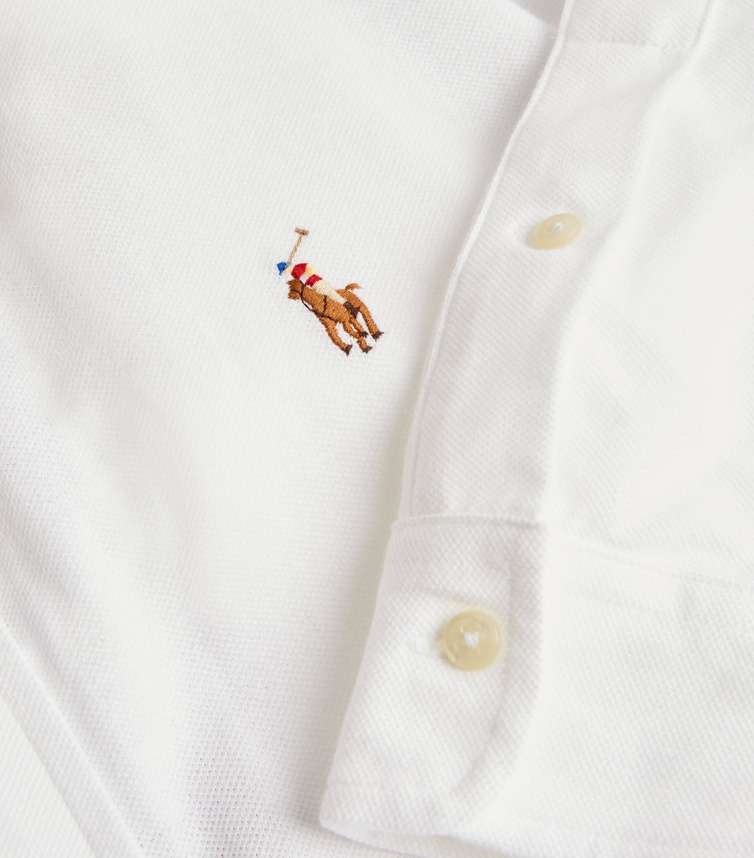 Polo Ralph Lauren Mens Cotton Mesh Oxford Shirt White Image 4