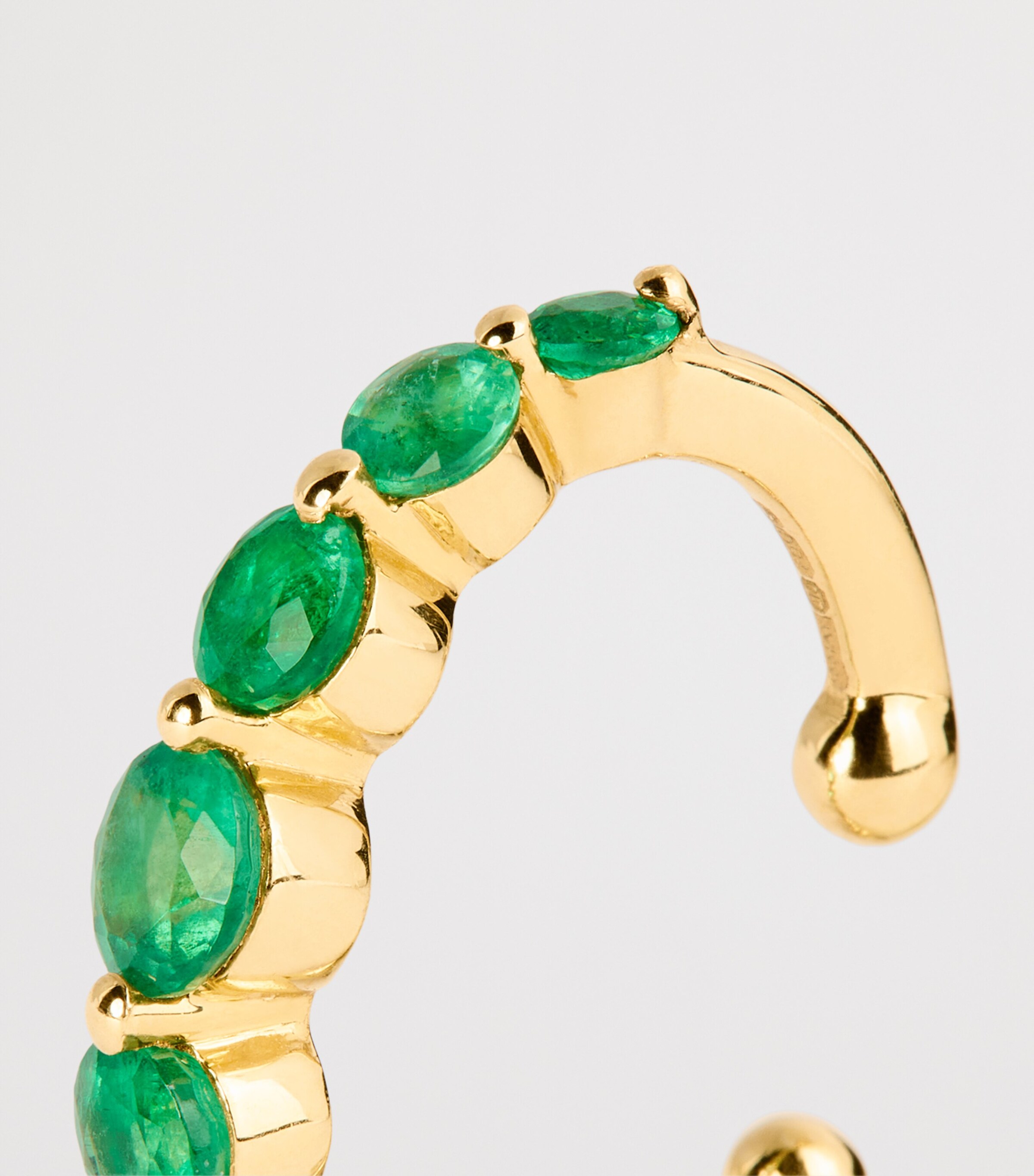 SHAY Yellow Gold and Emerald Ear Cuff Yellow Gold Image 6