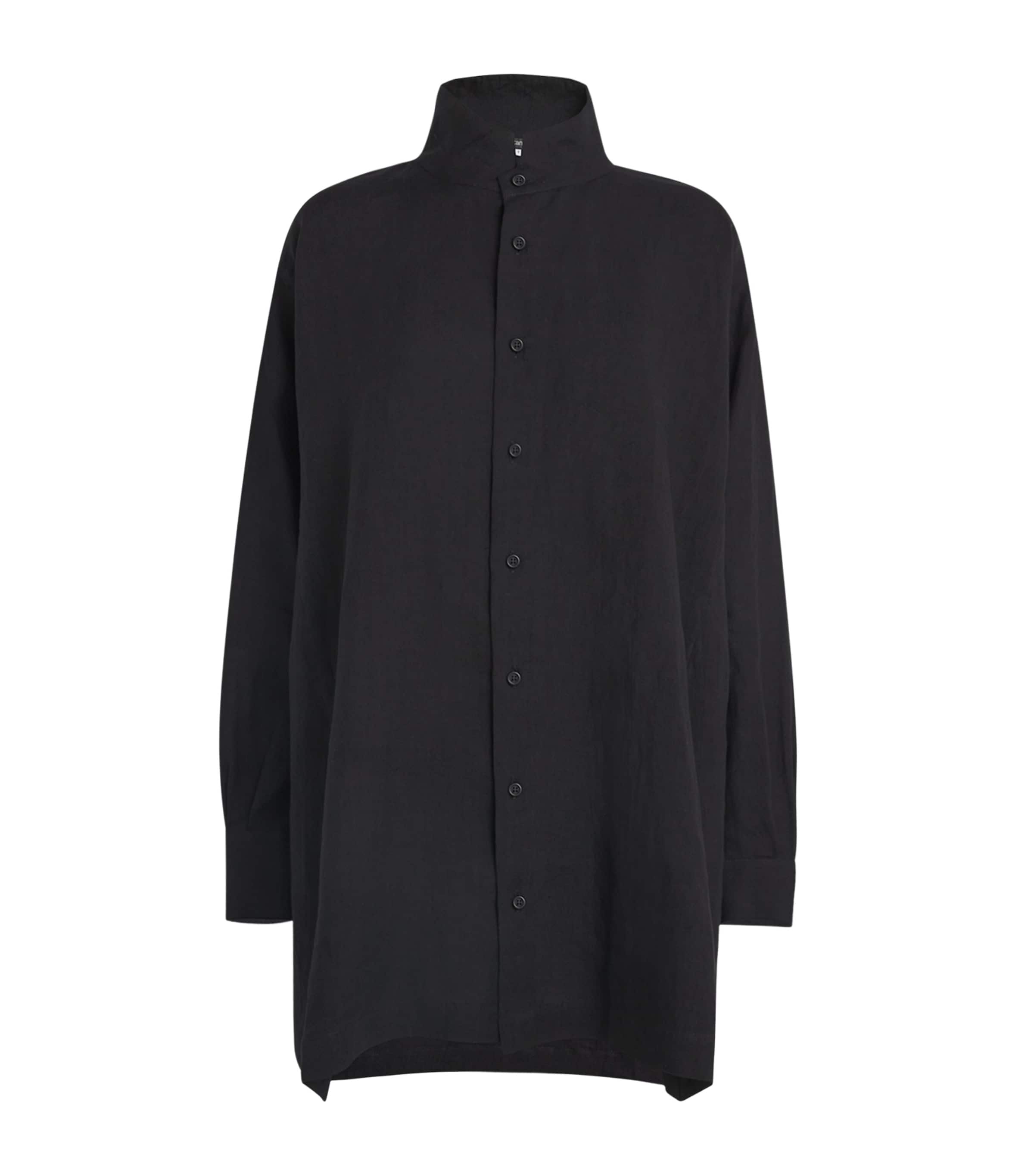 Shop Eskandar Linen Caucasus Shirt In Black