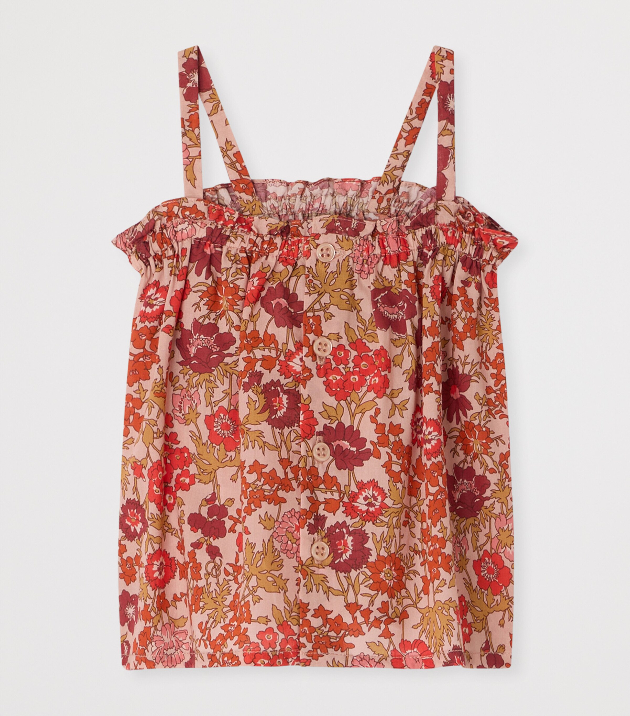 Bonpoint Cotton Floral Top (6-18 Months) Fleurs Rose Image 2