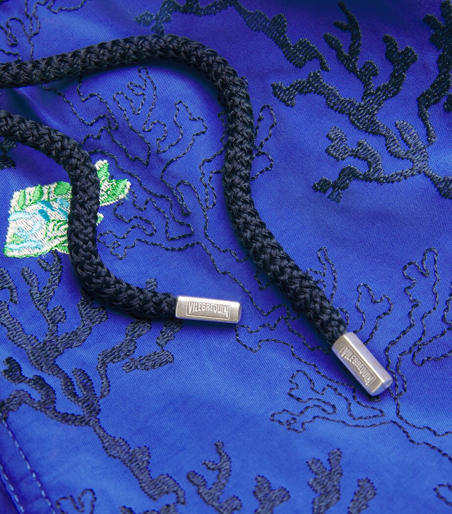 Vilebrequin Mens Seaweed-Embroidered Mistral Swim Shorts Image 5