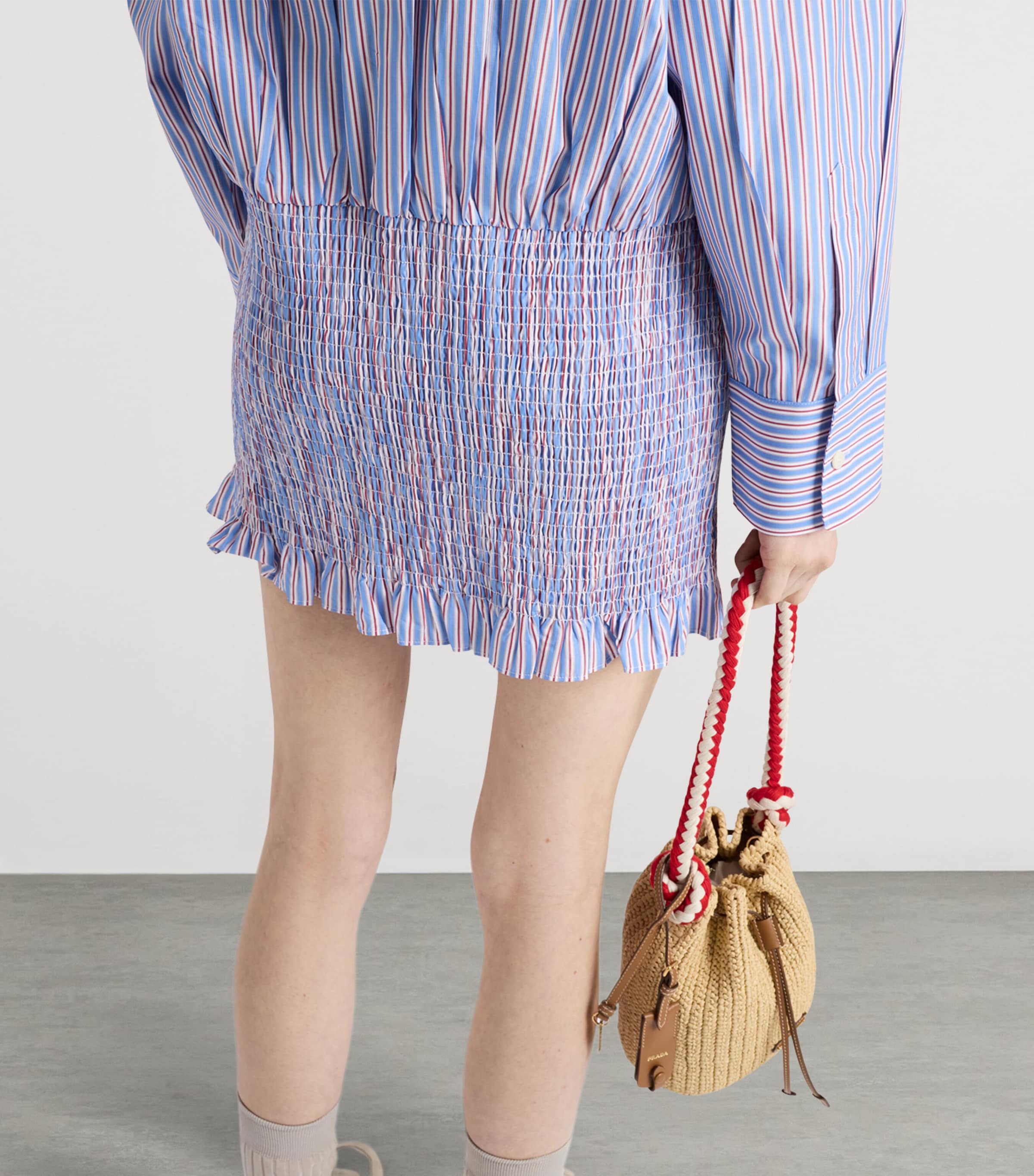 【プラダ・PRADA】Short cotton dress Prada Cotton Dress | Blue | FARFETCH PL