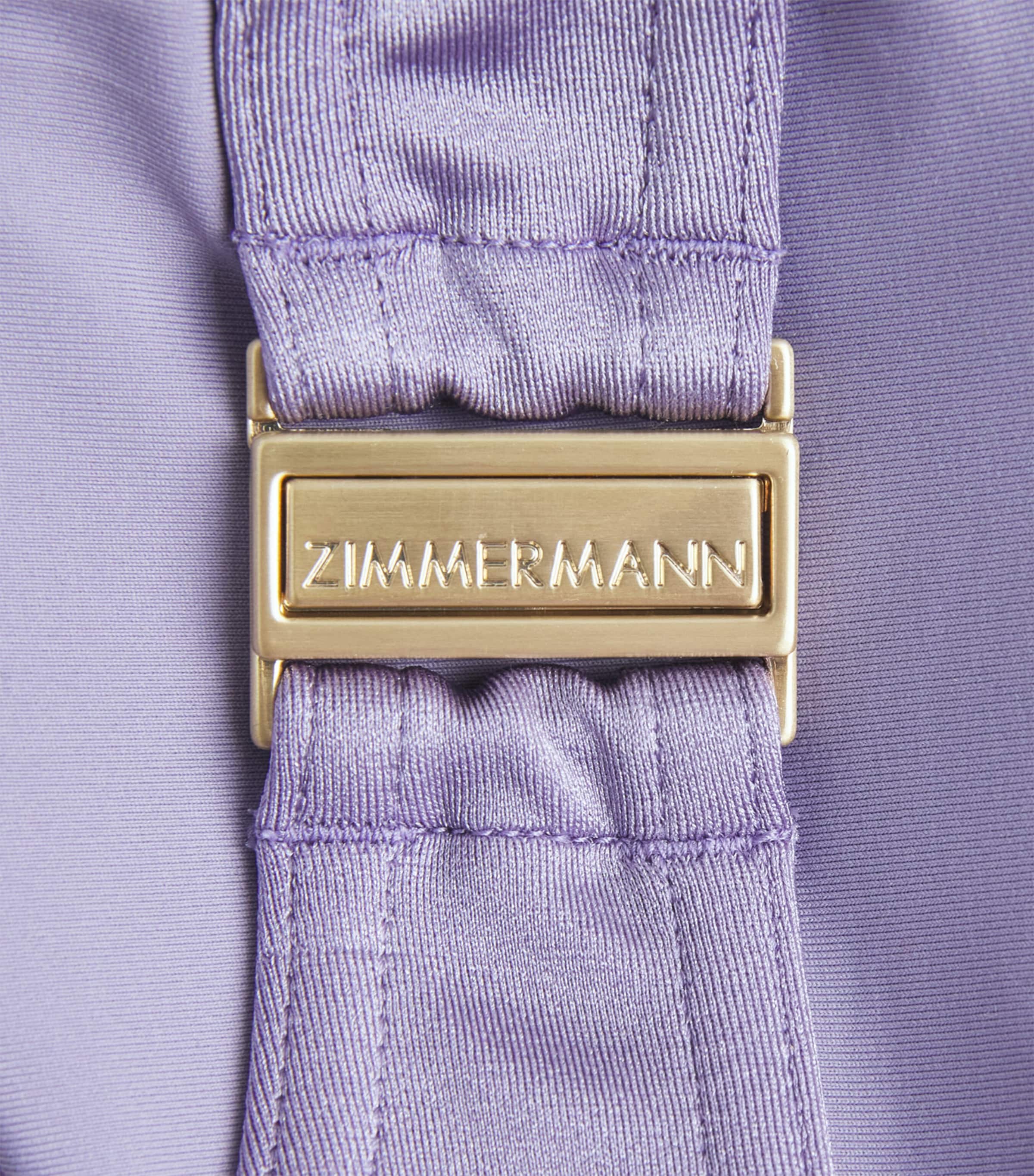 Zimmermann Womens Bamboo-Trim Indra Bikini Dusty Lilac Image 2