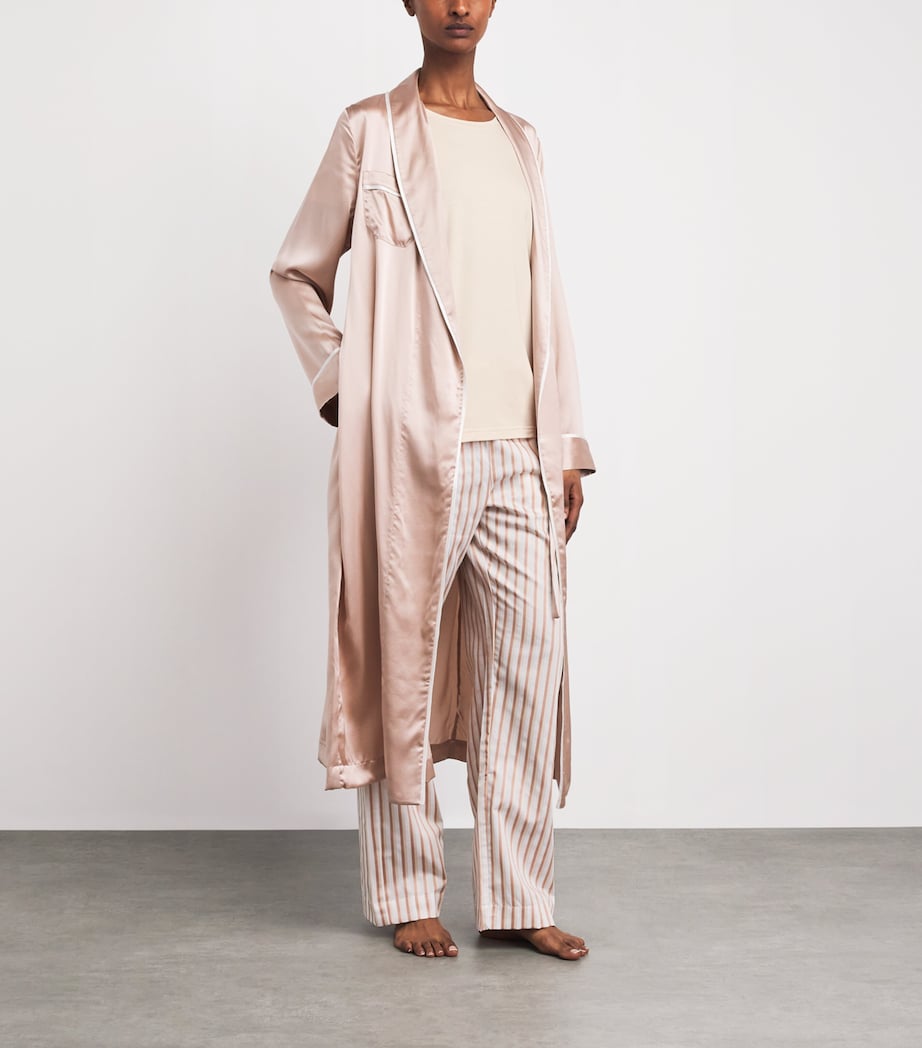 Derek Rose Womens Micro Modal Lara Pyjama Top Cream Image 2