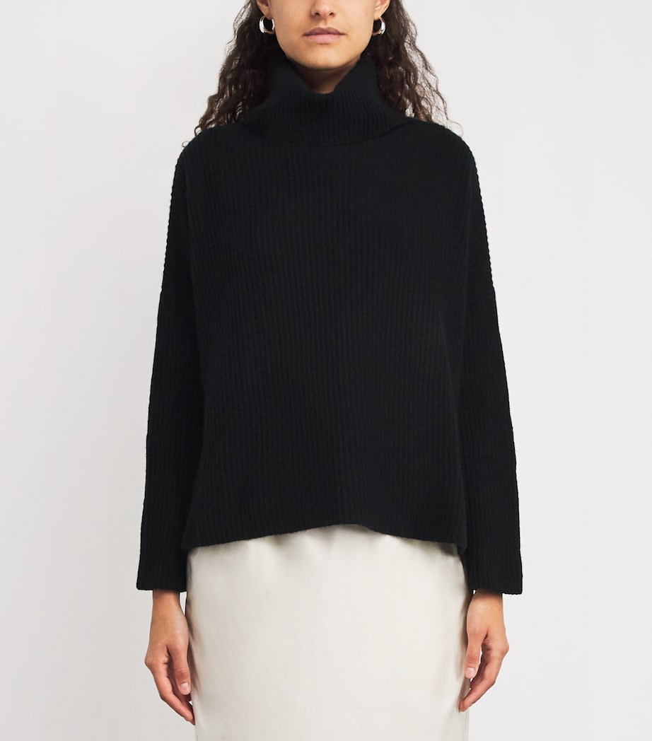 Cashmere Rollneck Sweater BLACK Image 3