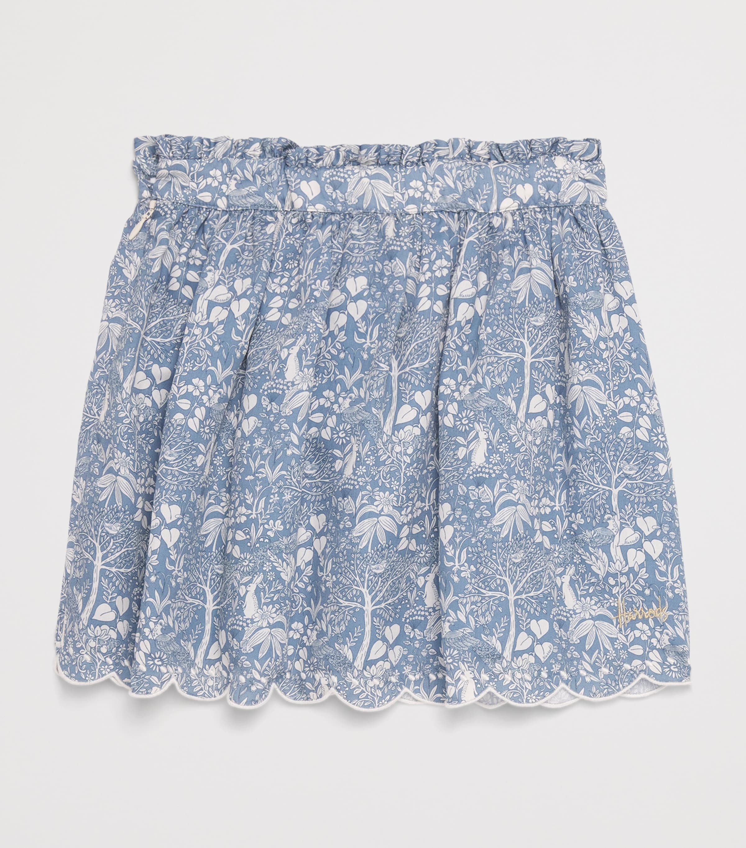Harrods Cotton Woodland Skirt (2-8 Years) Blue Image 2