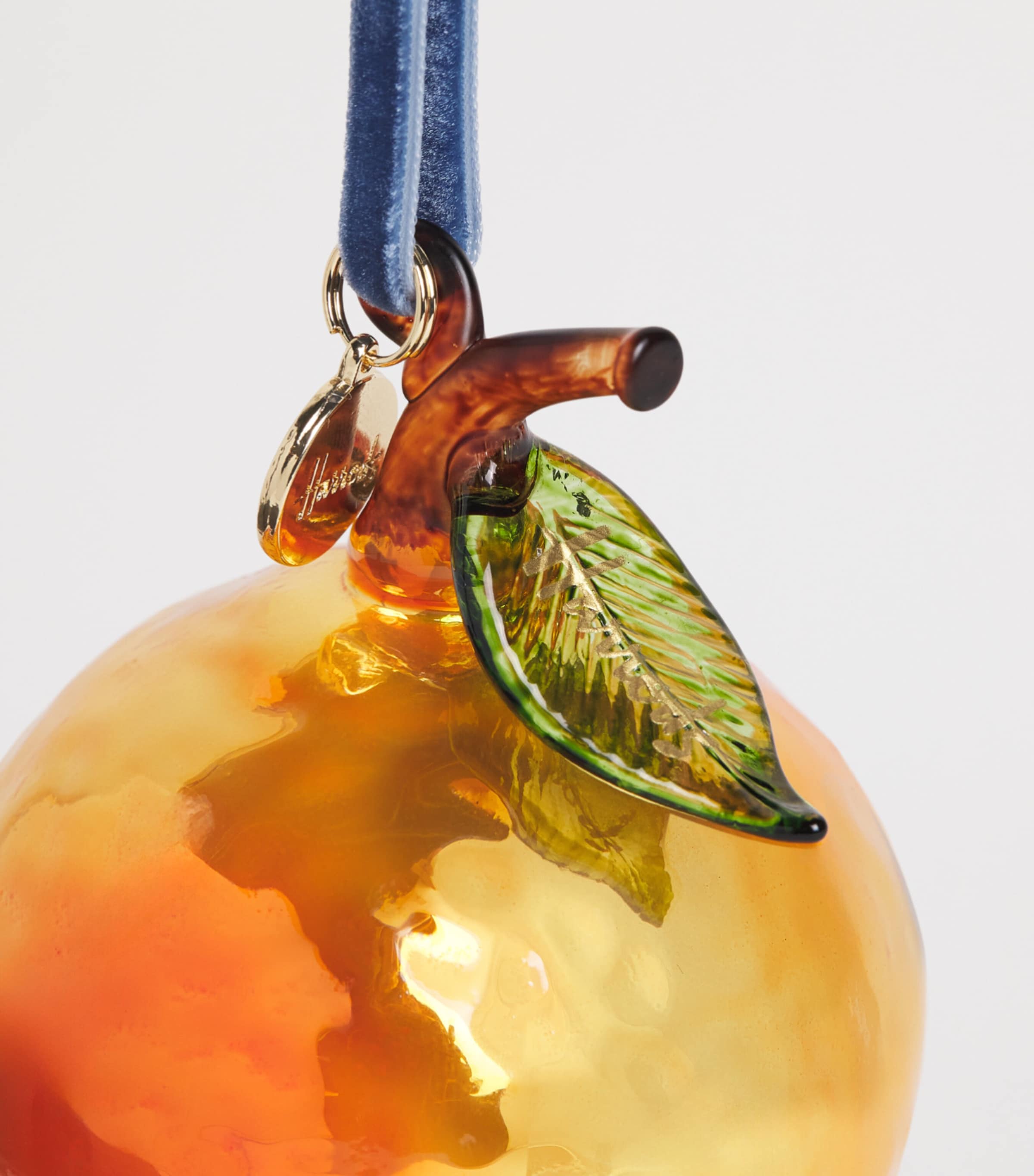 Harrods Glass Orange Tree Decoration Orange Image 2