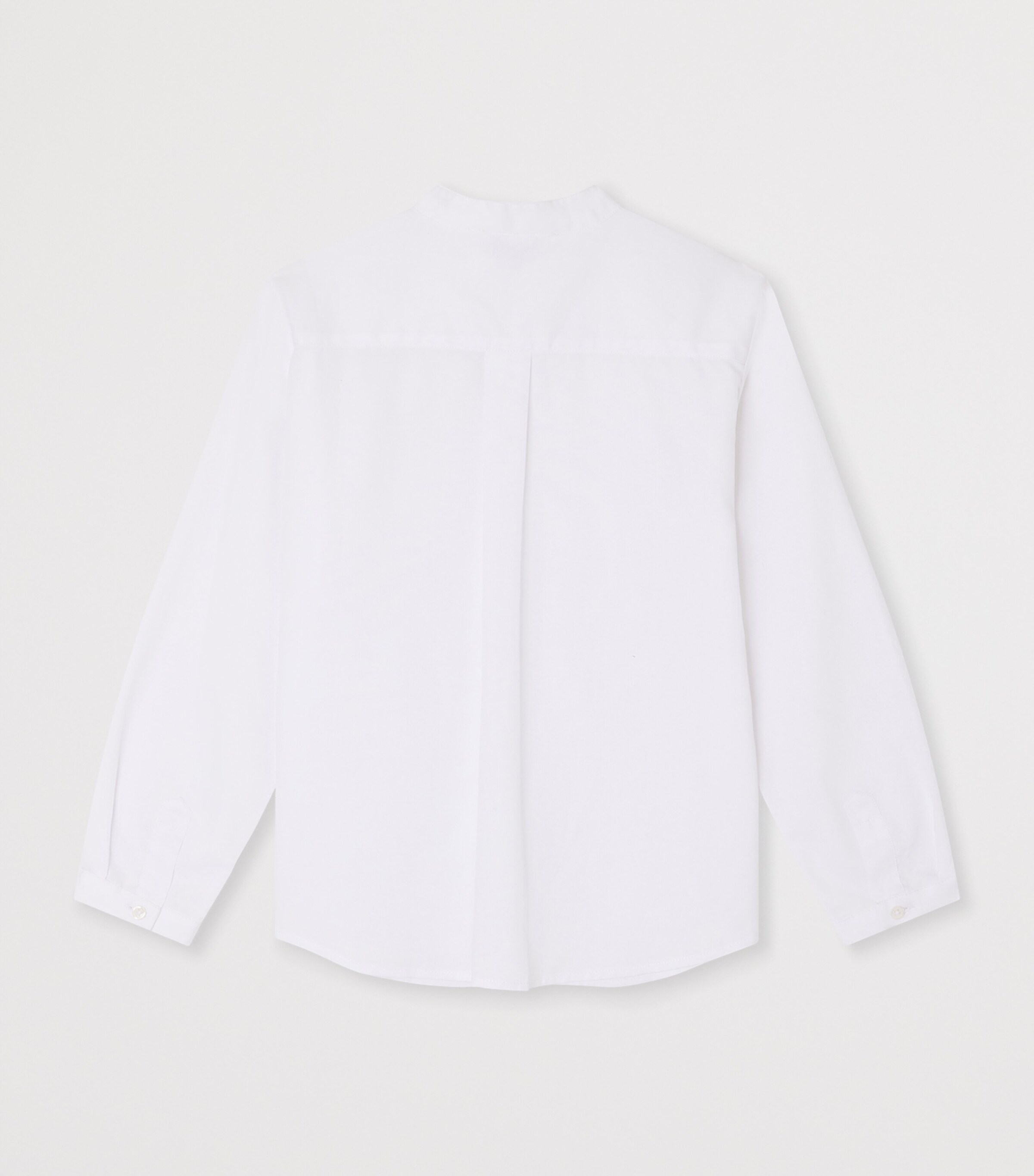 Bonpoint Cotton Shirt (10-14 Years) Blanc Naturel Image 2