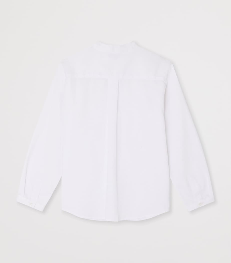 Bonpoint Cotton Shirt (10-14 Years) Blanc Naturel Image 2
