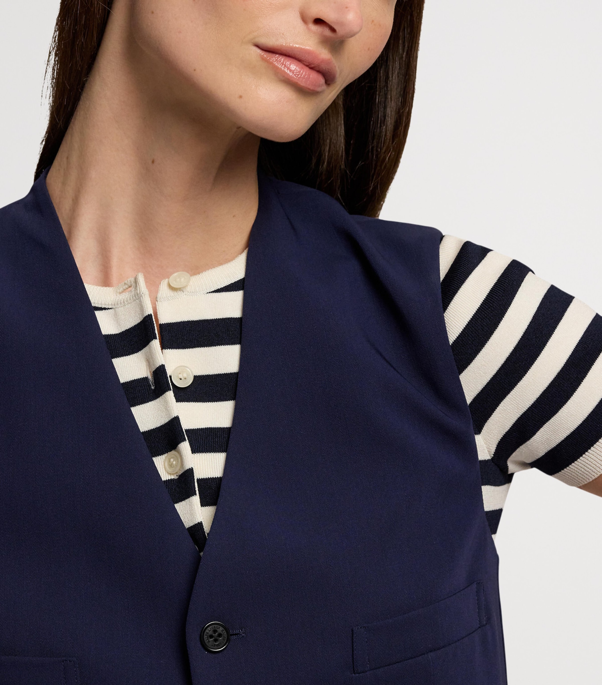 Wool Jaiden Waistcoat NAVY-410 Image 10