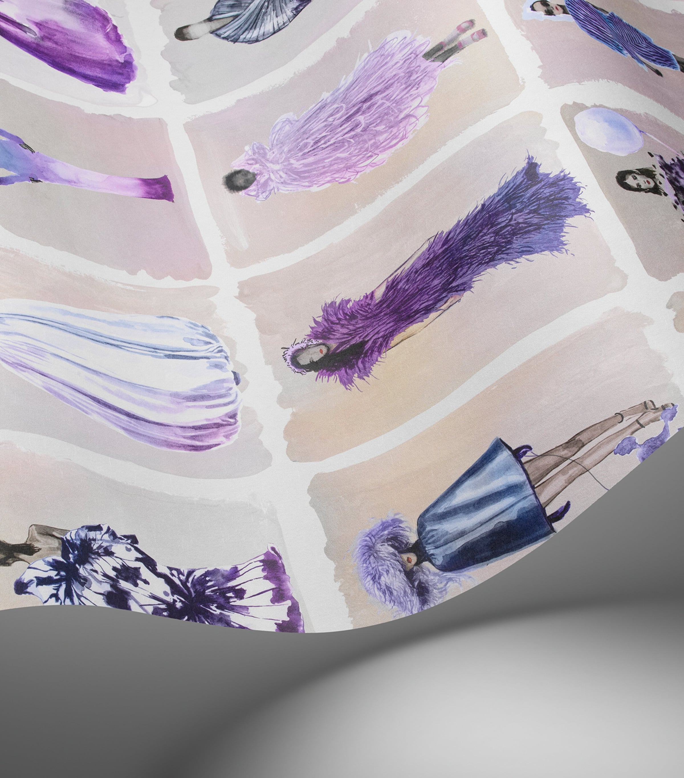 x Harrods Interior Design 175 Anniversary Edition Couture Carousel Wallpaper - Lavender LAVENDER Image 3