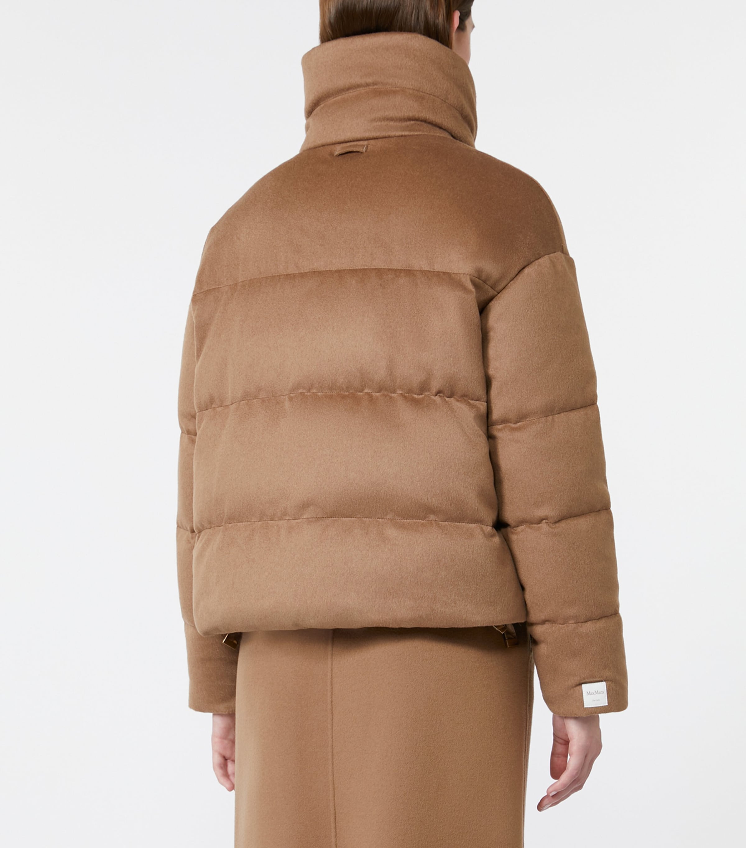 Down Camel Wool Reversible Quilted Coat BEIGE Image 4