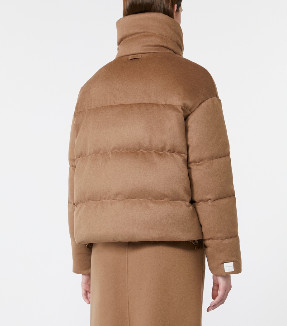 Down Camel Wool Reversible Quilted Coat BEIGE Image 4